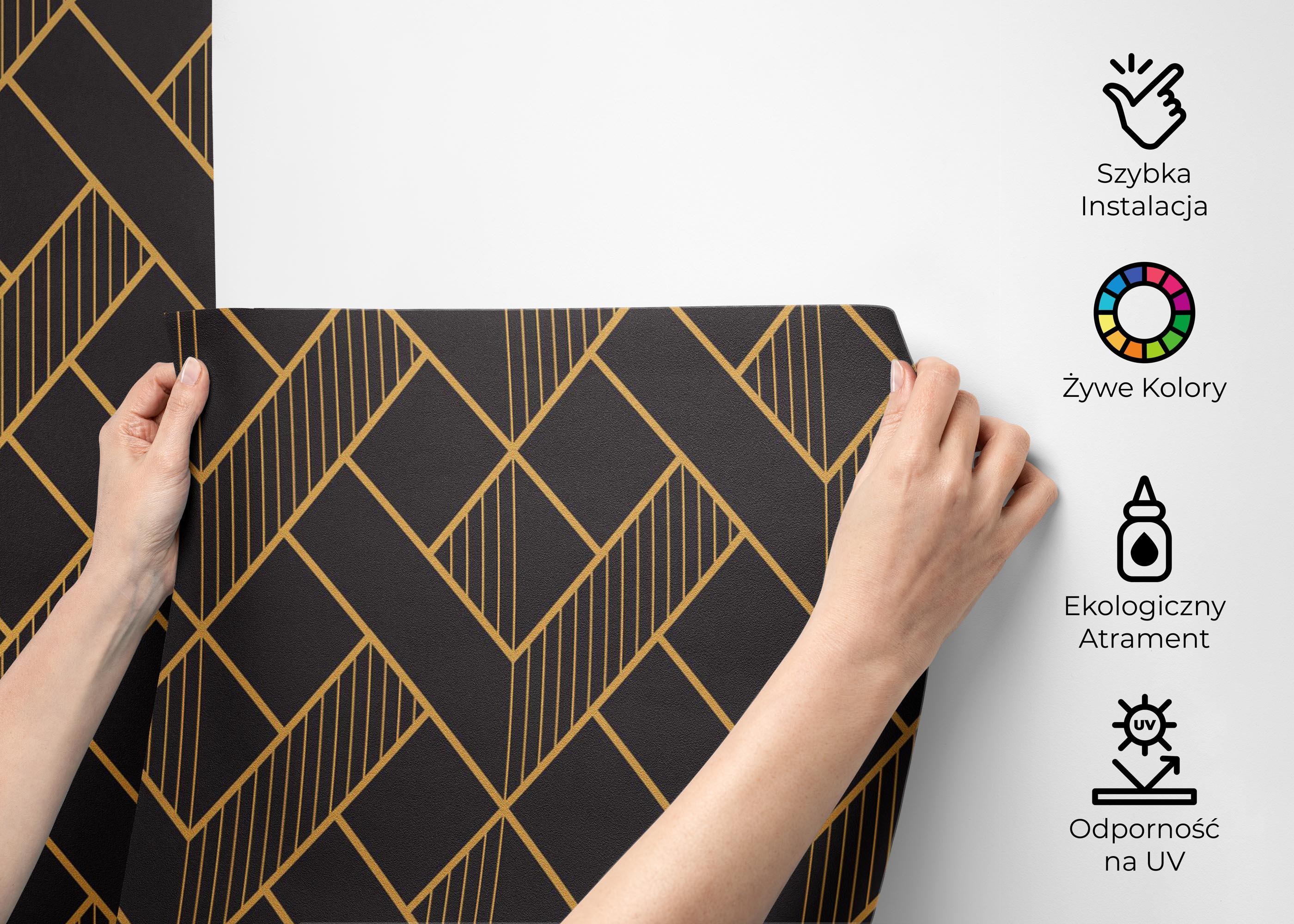 Fototapeta Gold Triangle Line mockup 2