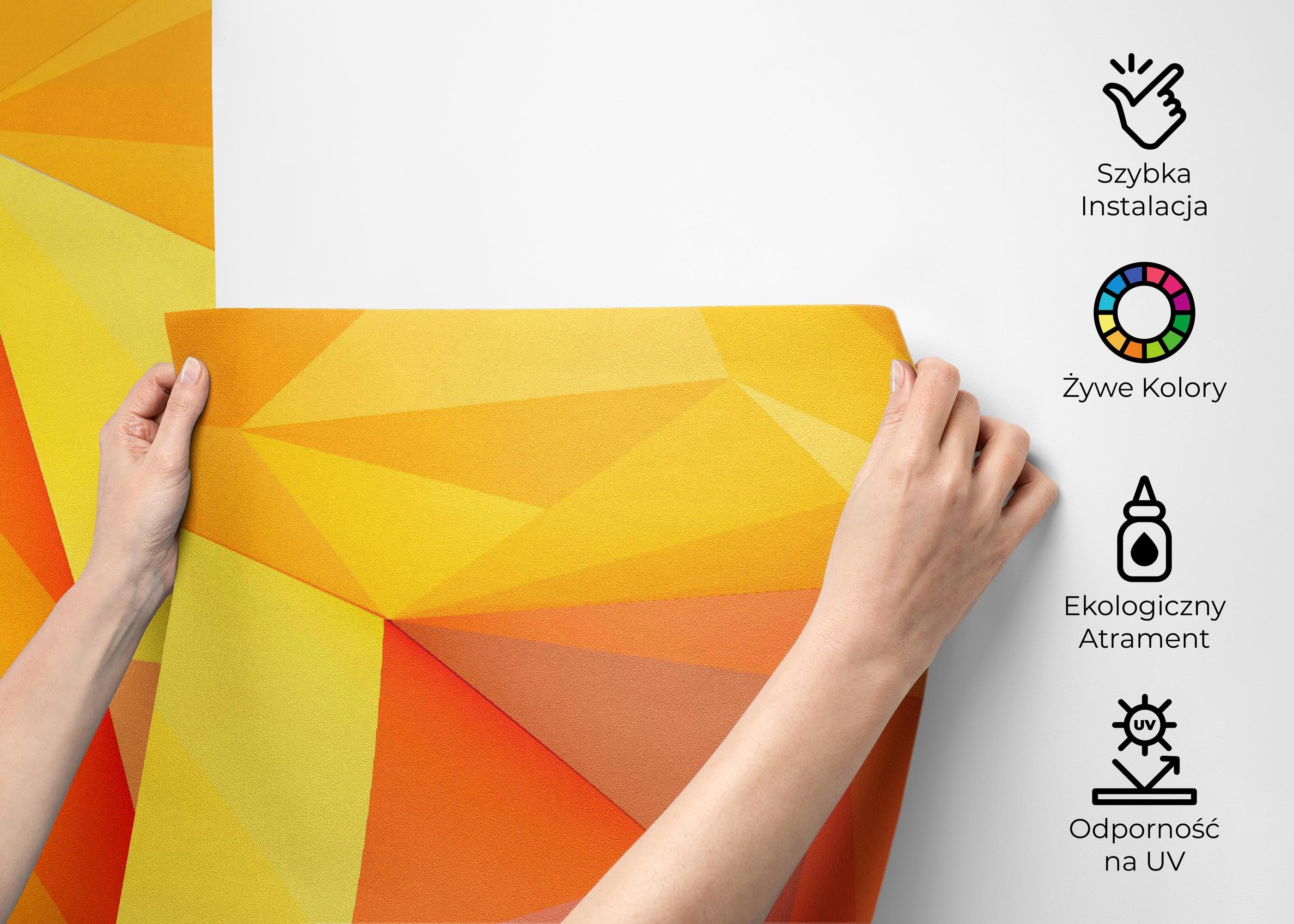 Fototapeta Yellow Orange Triangle mockup 2