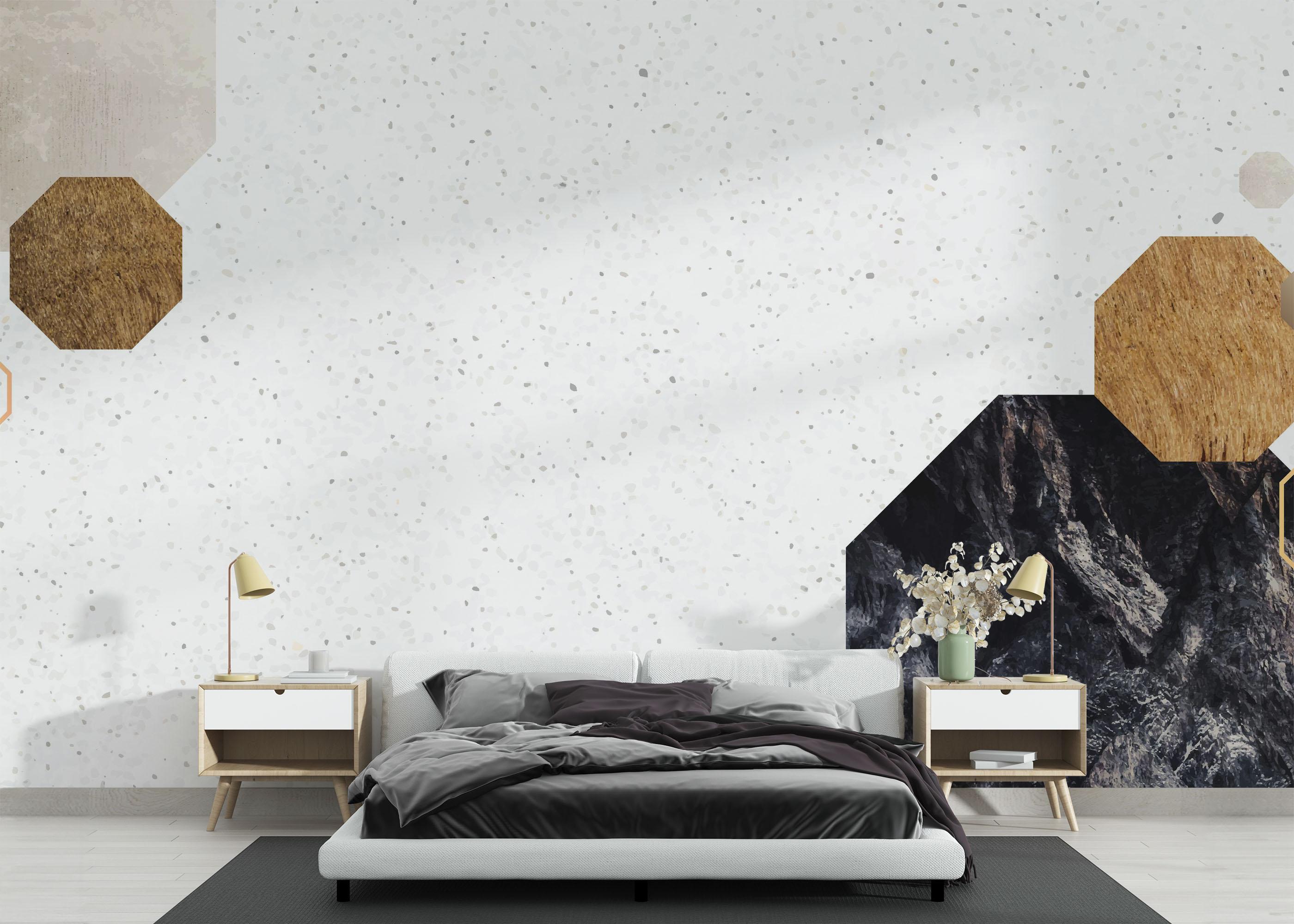 Fototapeta Black Rock Hexagon mockup 3