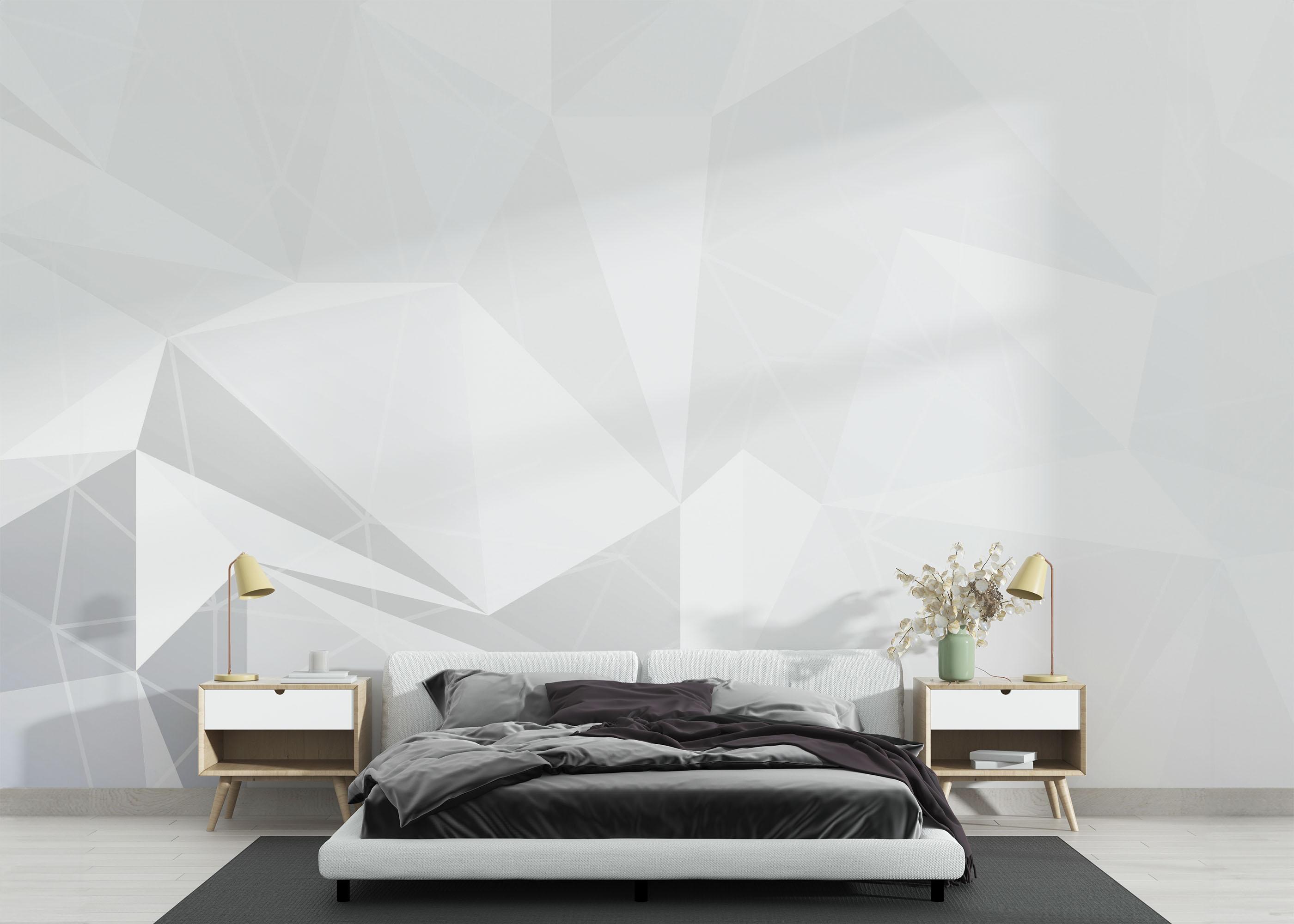 Fototapeta Grey Triangle Wall mockup 3