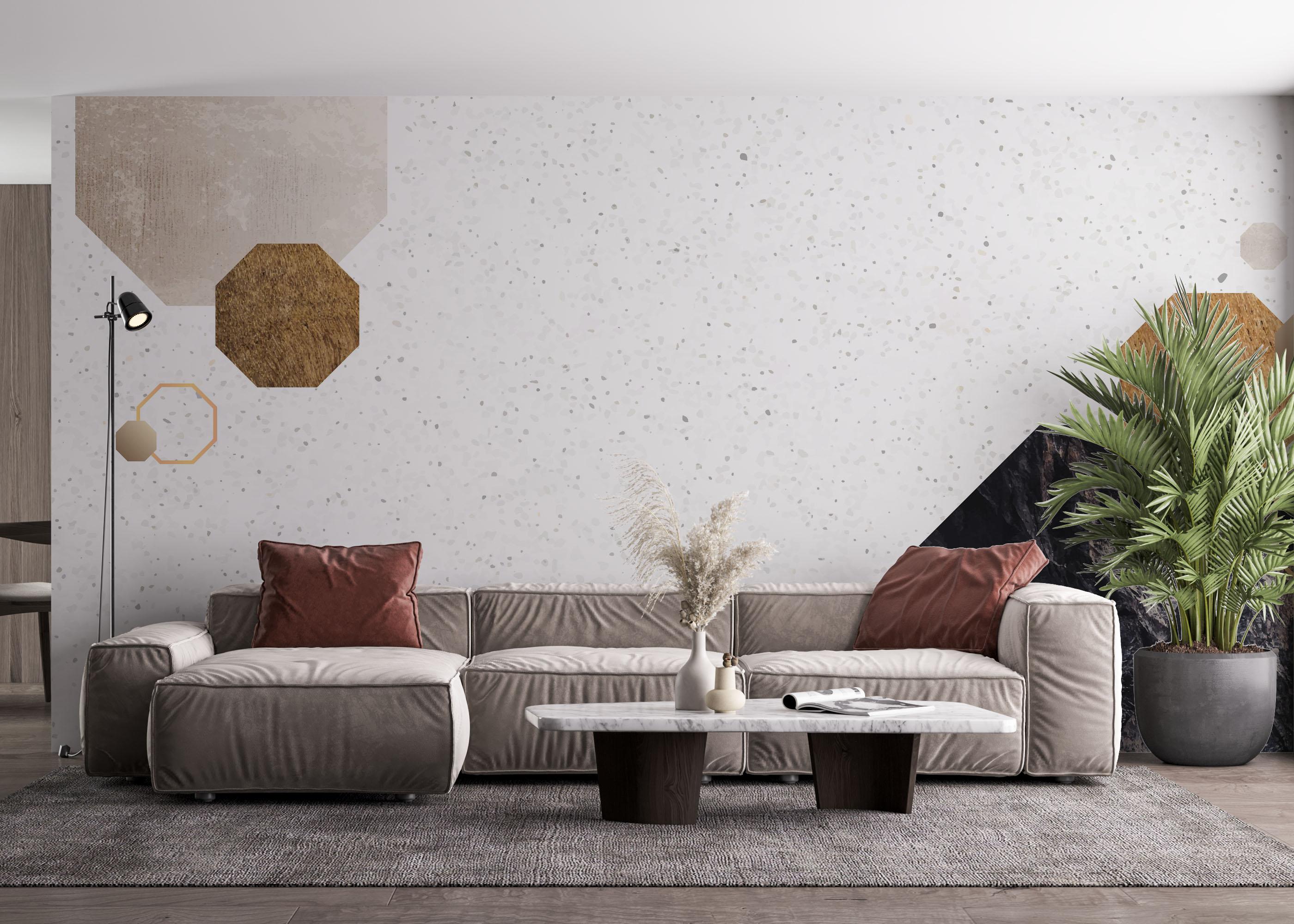 Fototapeta Black Rock Hexagon mockup 4