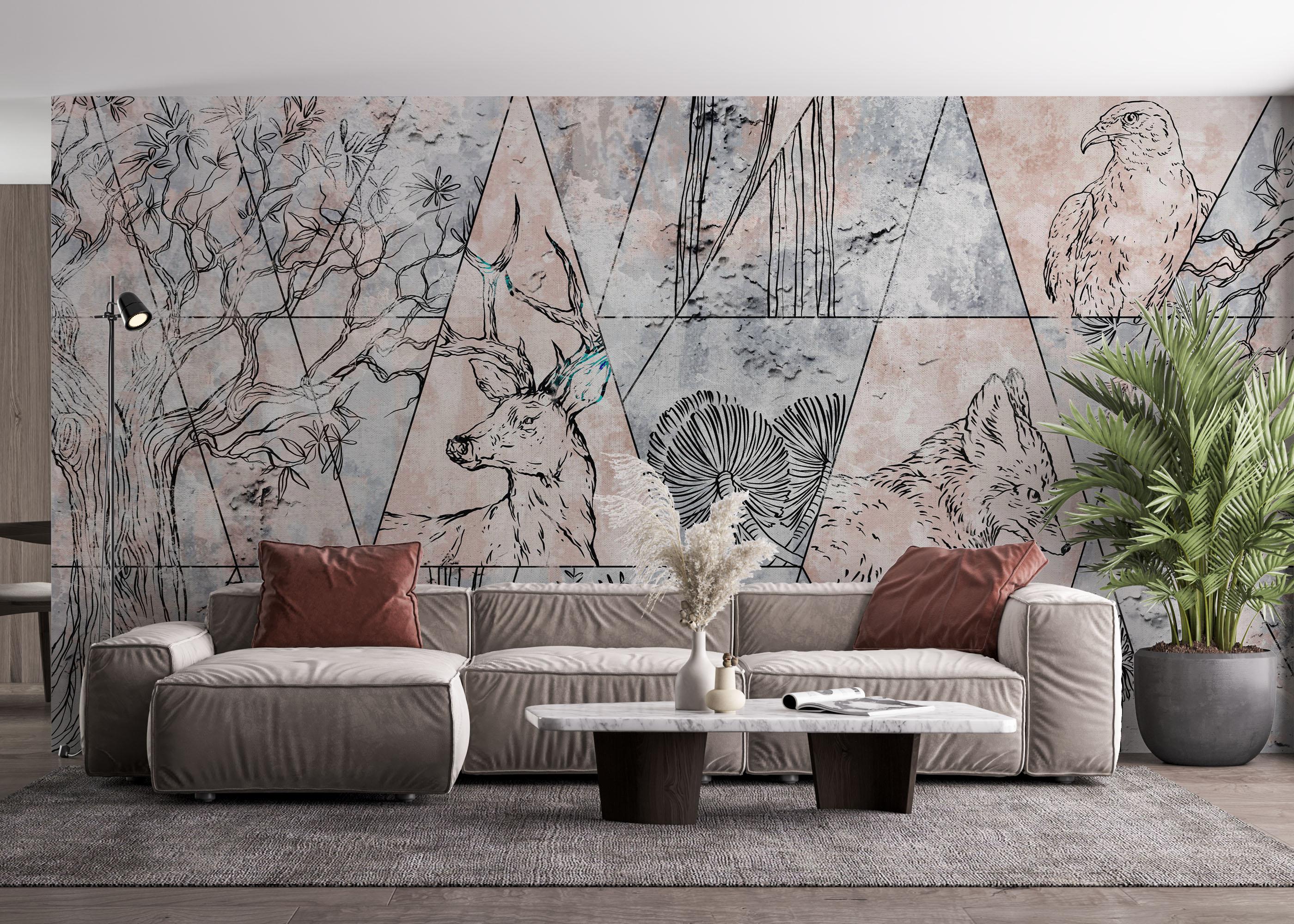 Fototapeta Geometric Forest mockup 4