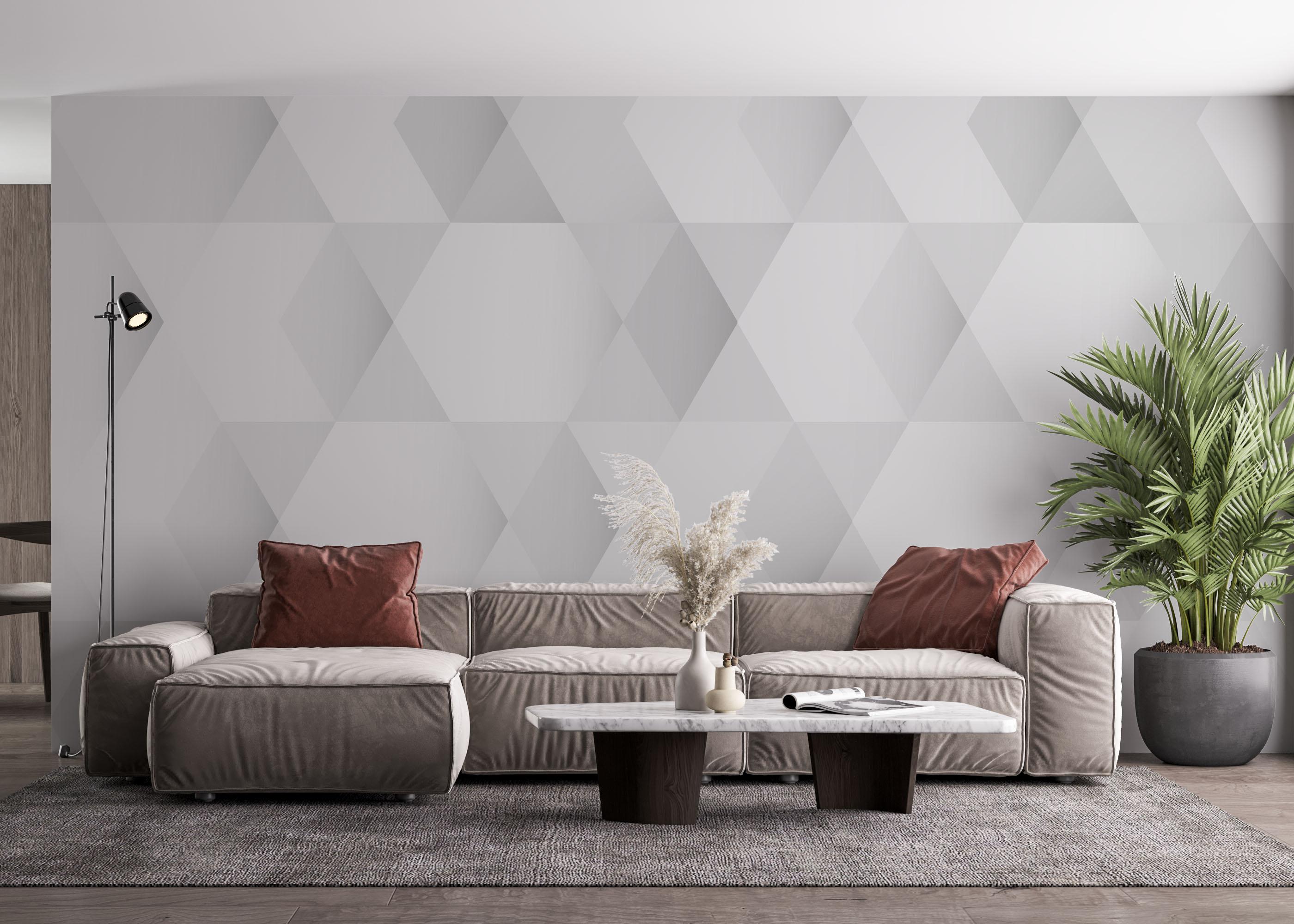 Fototapeta Grey Hexagonal Art mockup 4