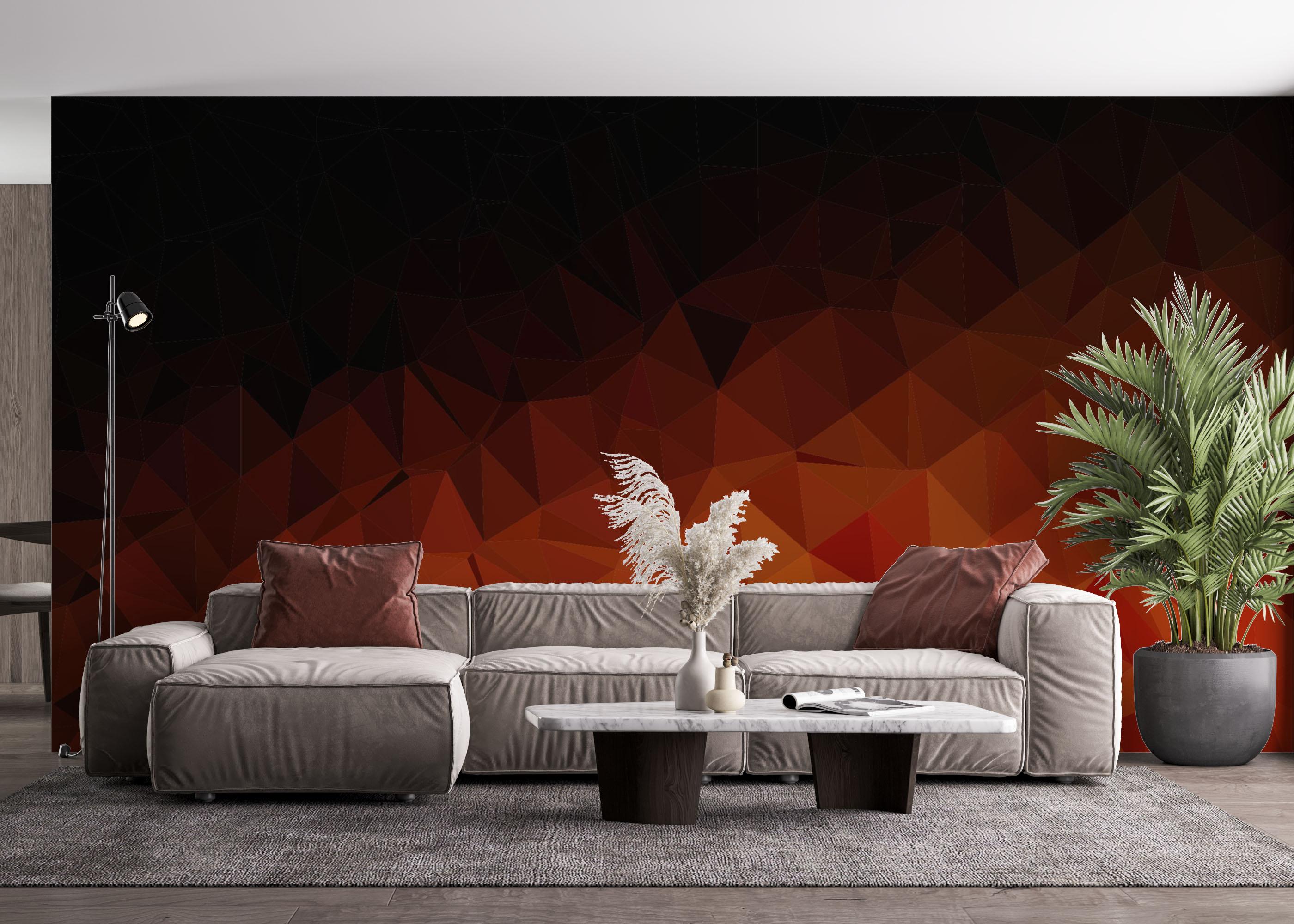 Fototapeta Lava Triangle Wall mockup 4