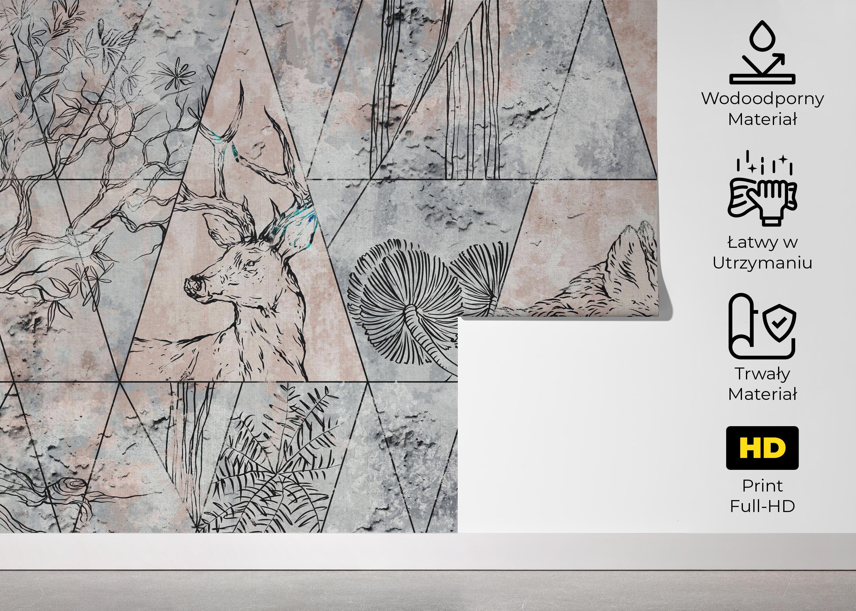 Fototapeta Geometric Forest mockup 5