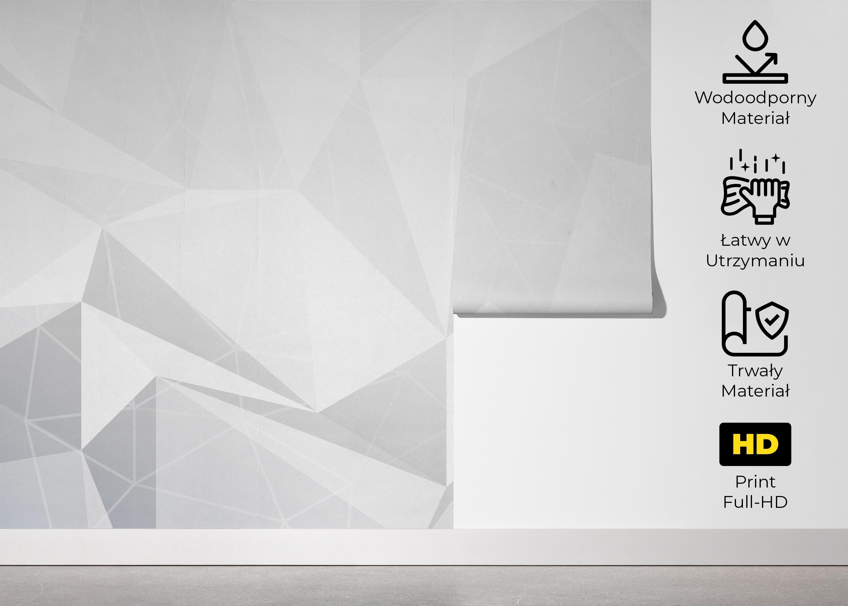 Fototapeta Grey Triangle Wall mockup 5