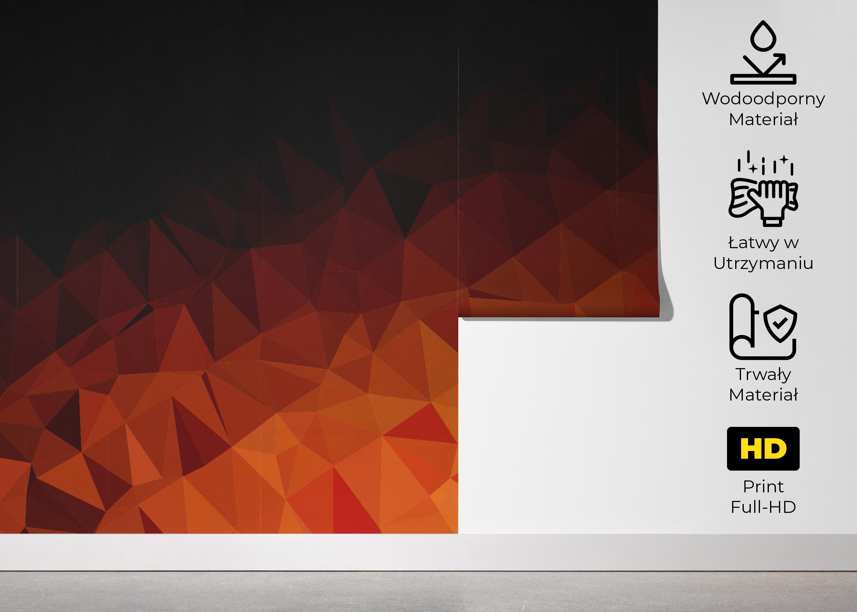 Fototapeta Lava Triangle Wall mockup 5