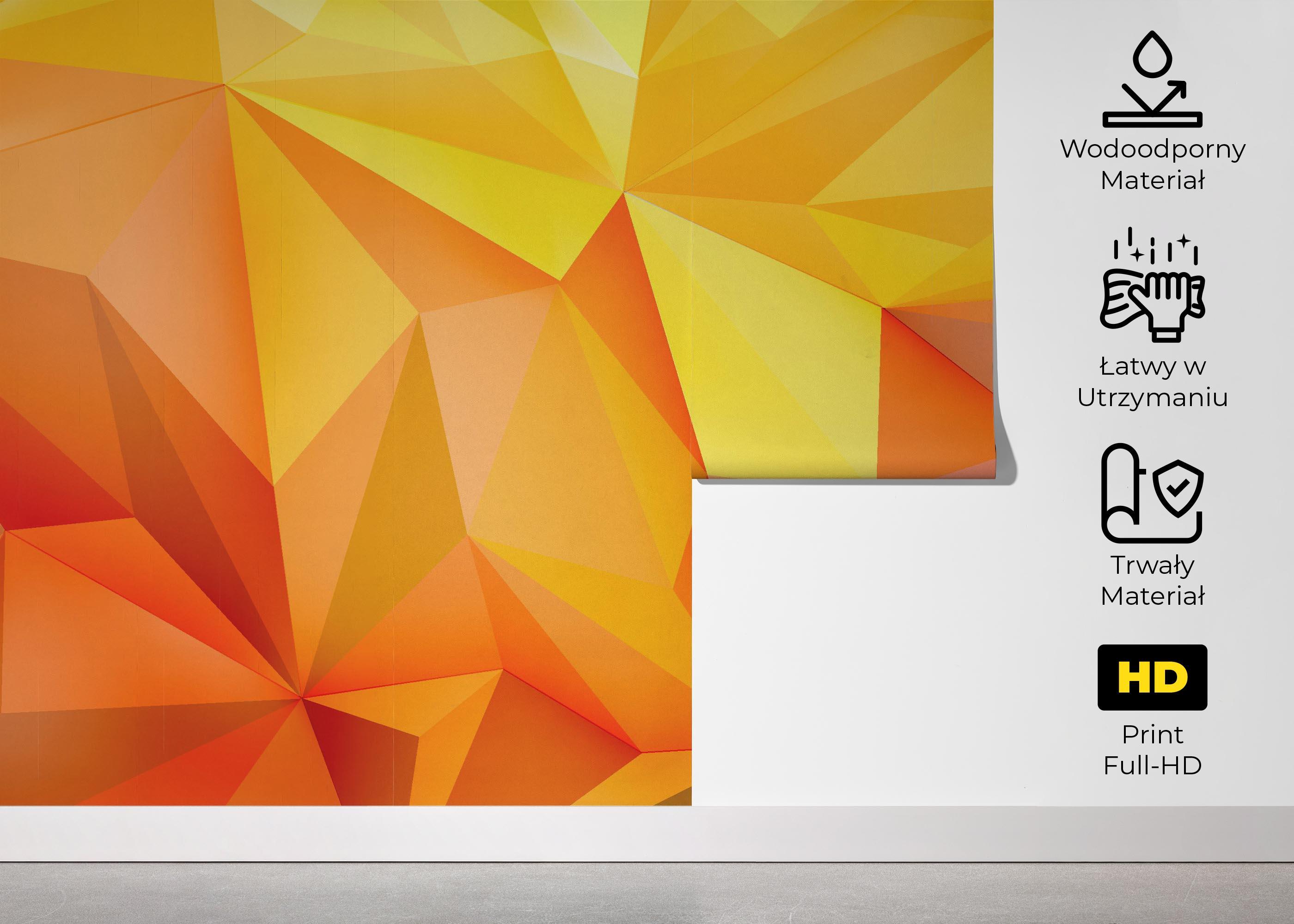 Fototapeta Yellow Orange Triangle mockup 5