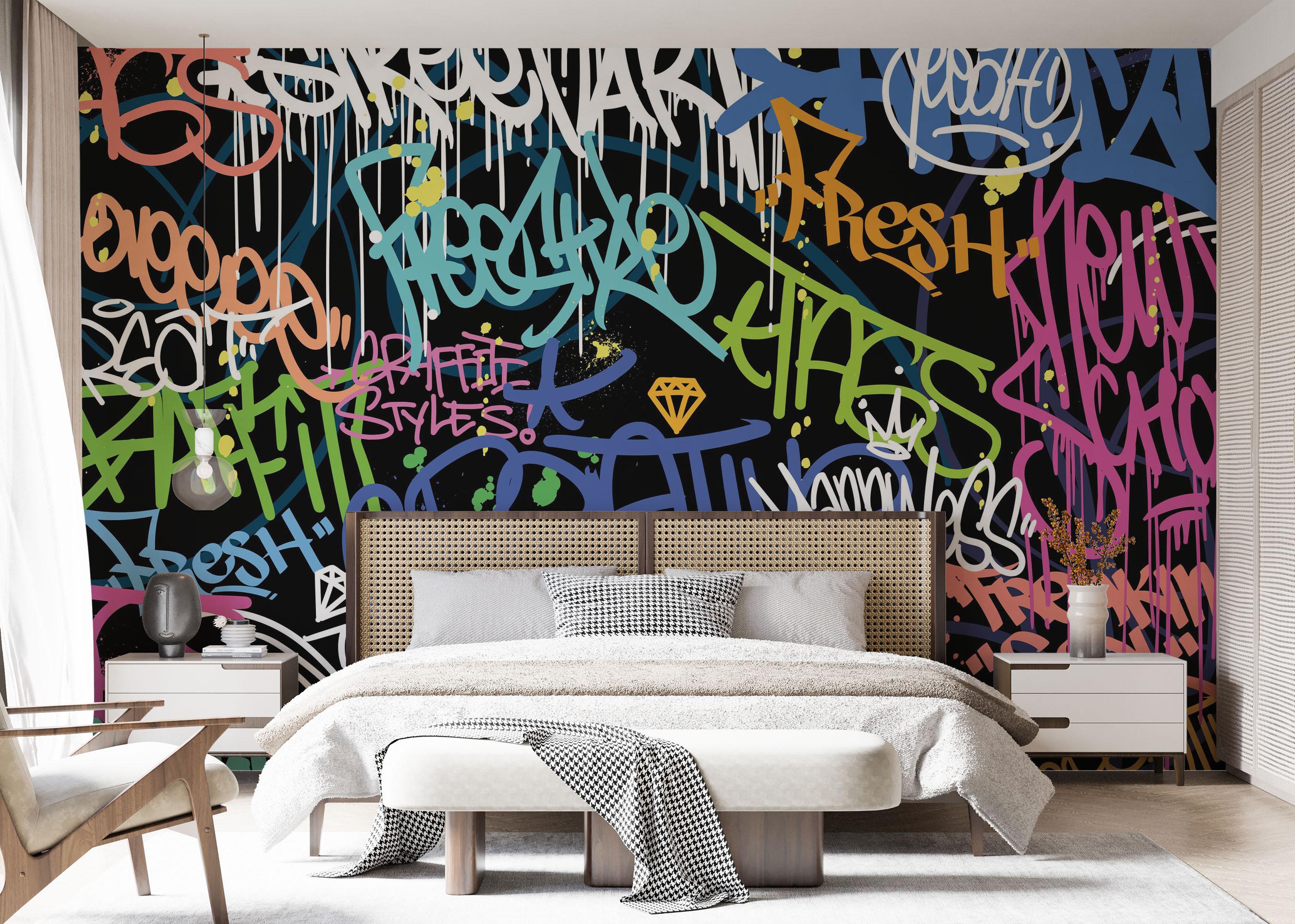 Fototapeta Graffiti Color Tags mockup 7