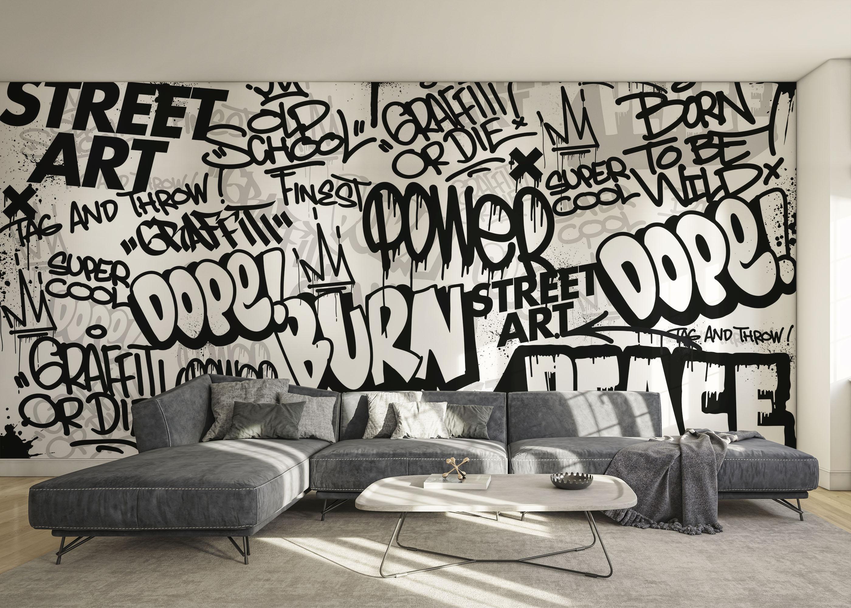 Fototapeta Burn Graffiti Art mockup 0