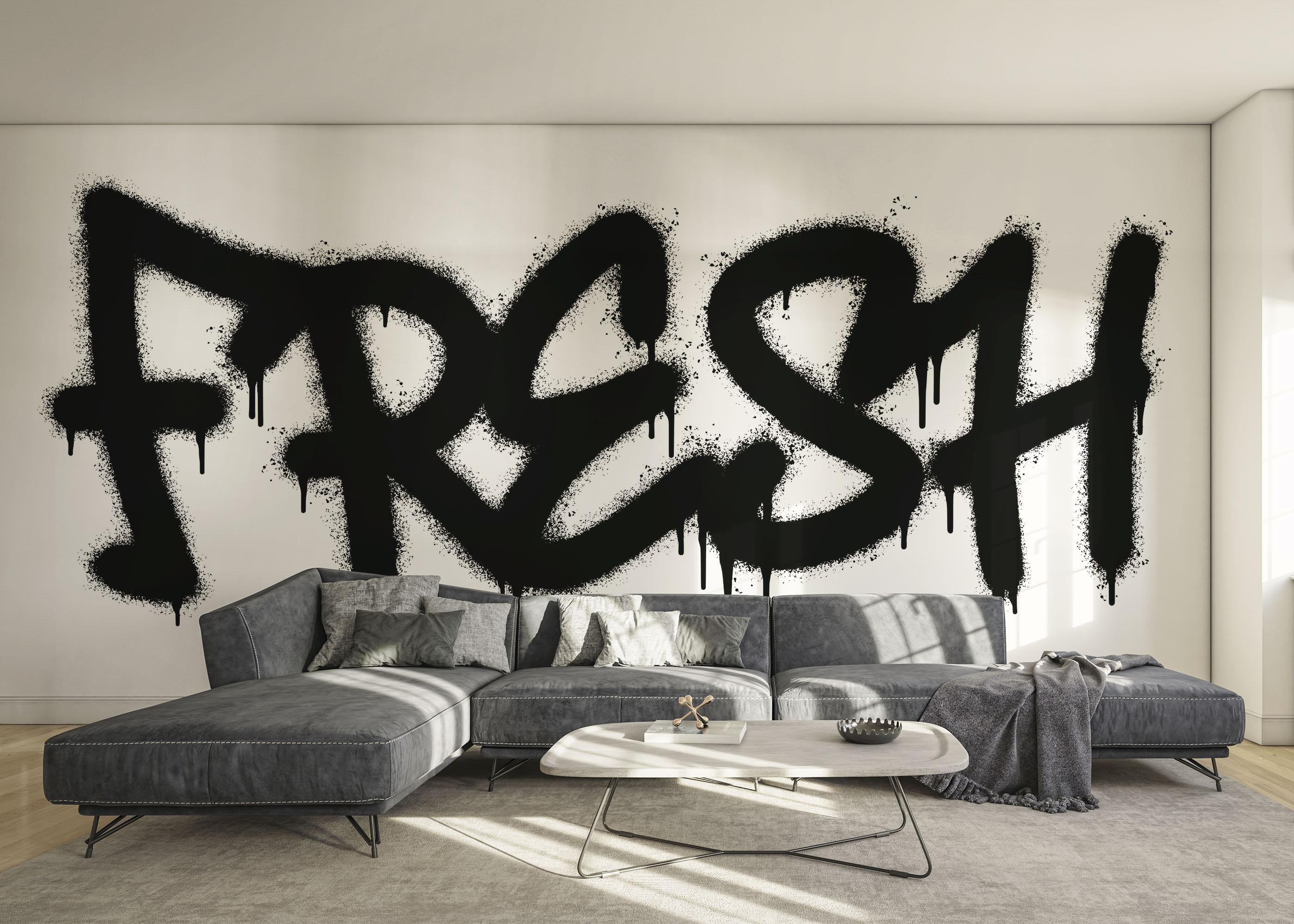 Fototapeta Fresh Graffiti Spray mockup 0