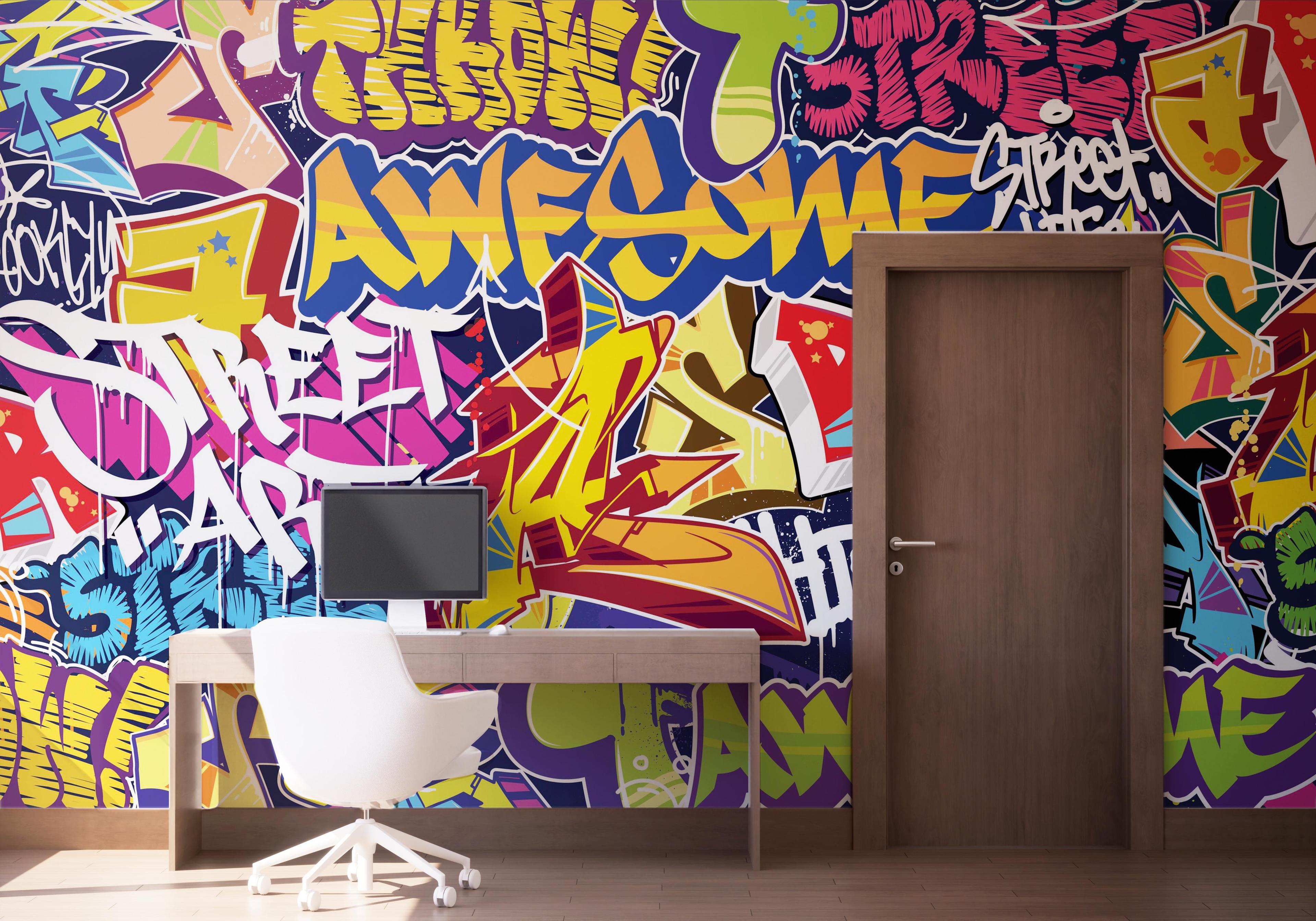 Fototapeta Awesome Graffiti mockup 1