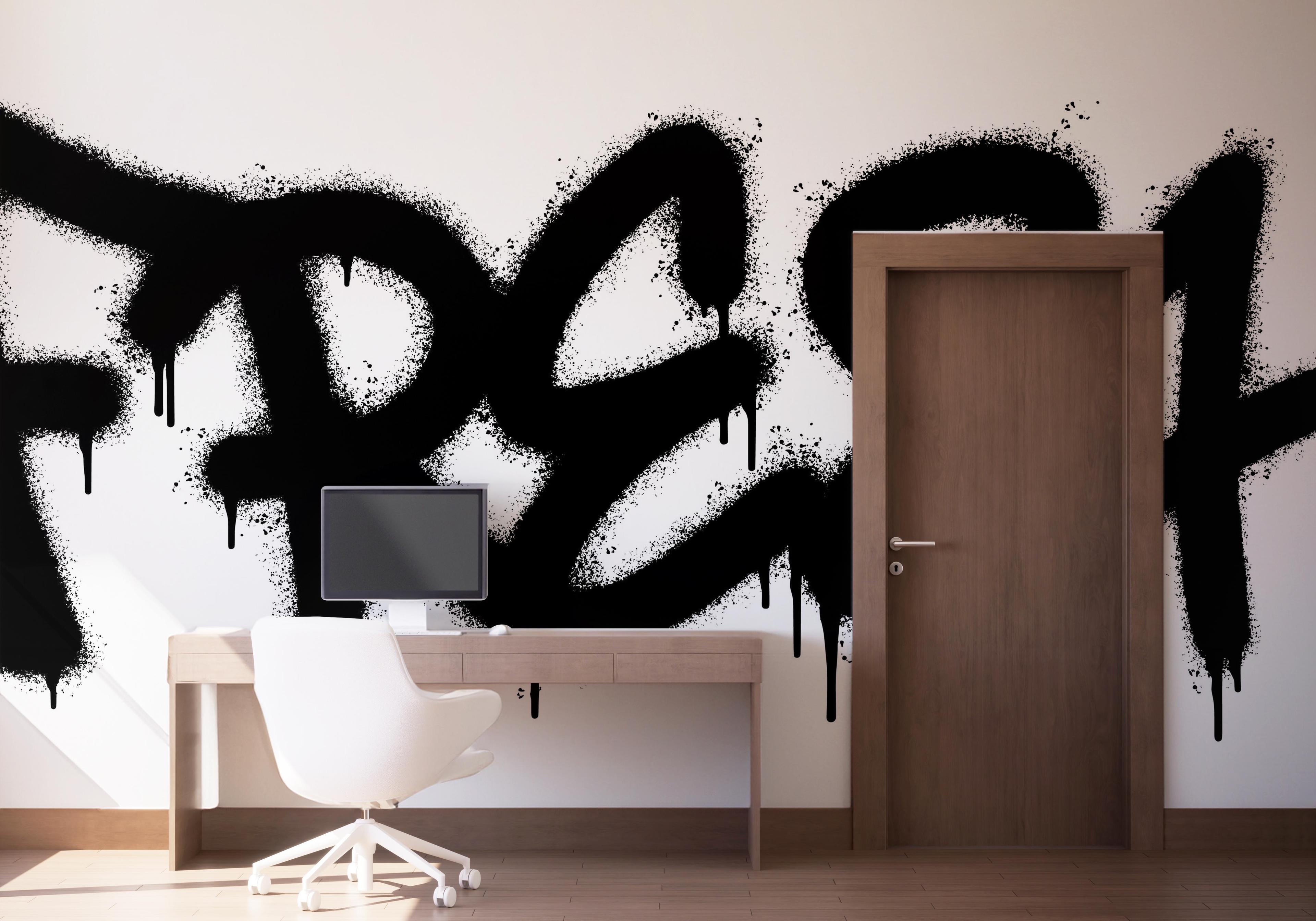 Fototapeta Fresh Graffiti Spray mockup 1