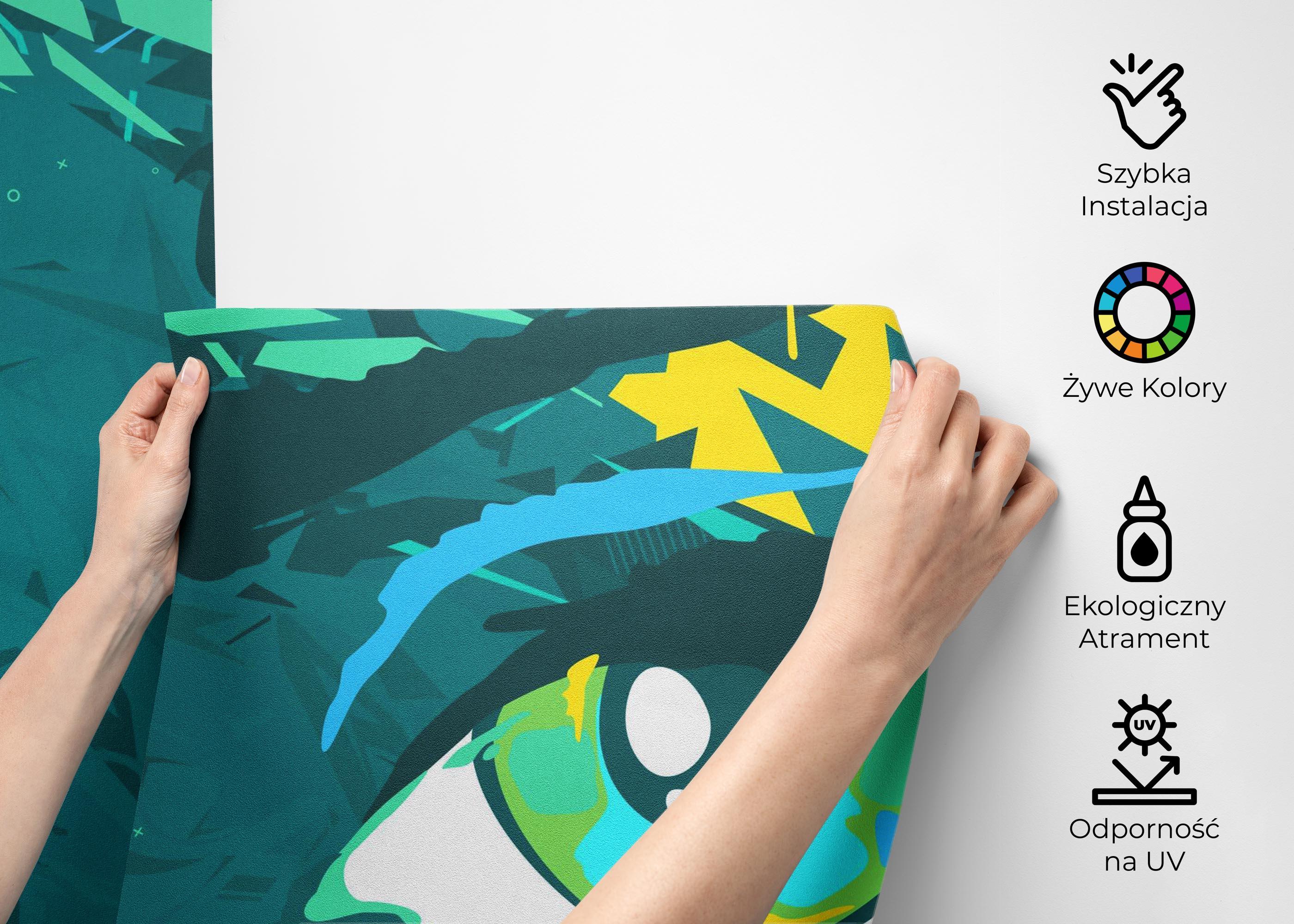 Fototapeta Graffiti Green Eyes mockup 2