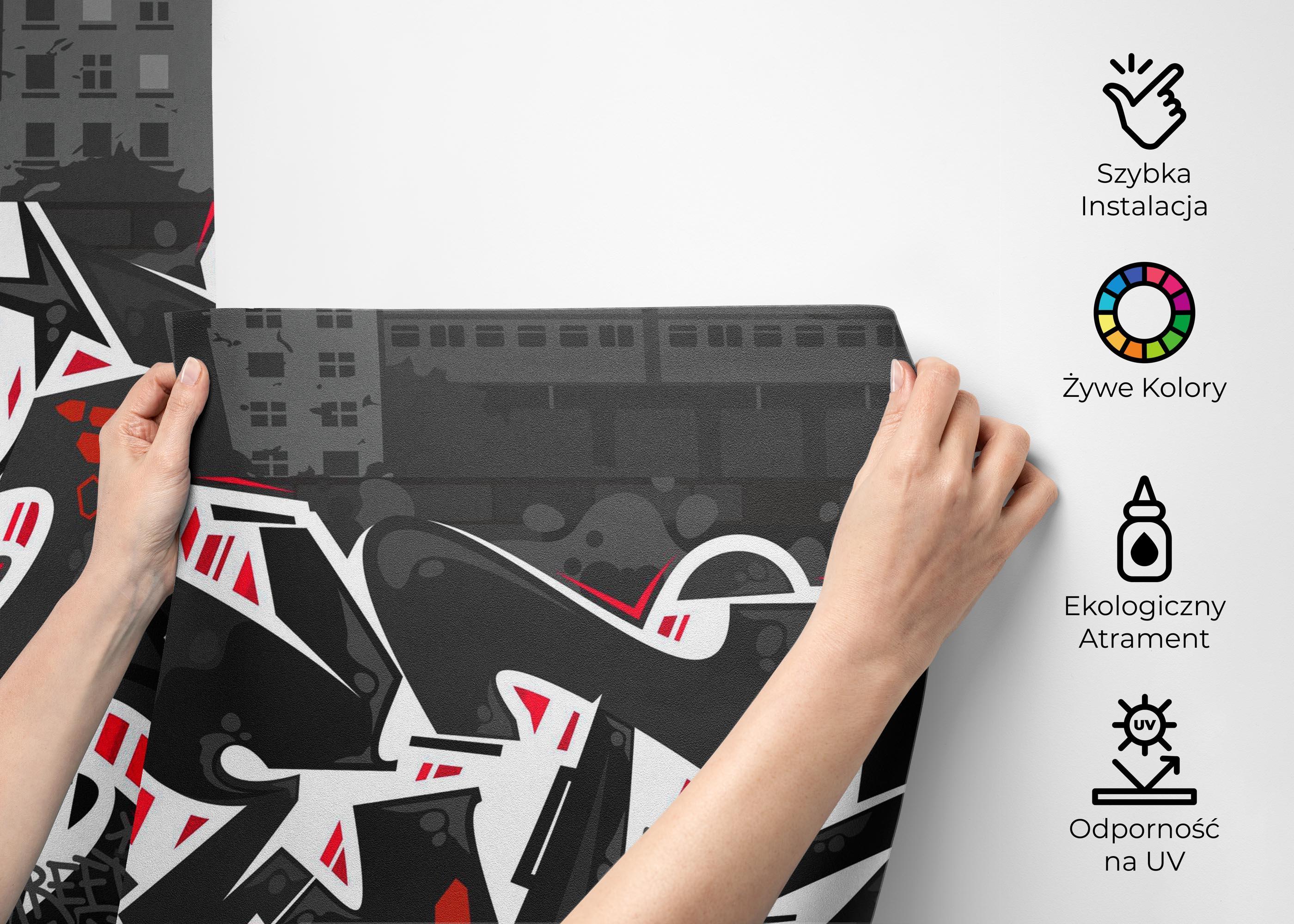 Fototapeta Graffiti Grey Wall mockup 2