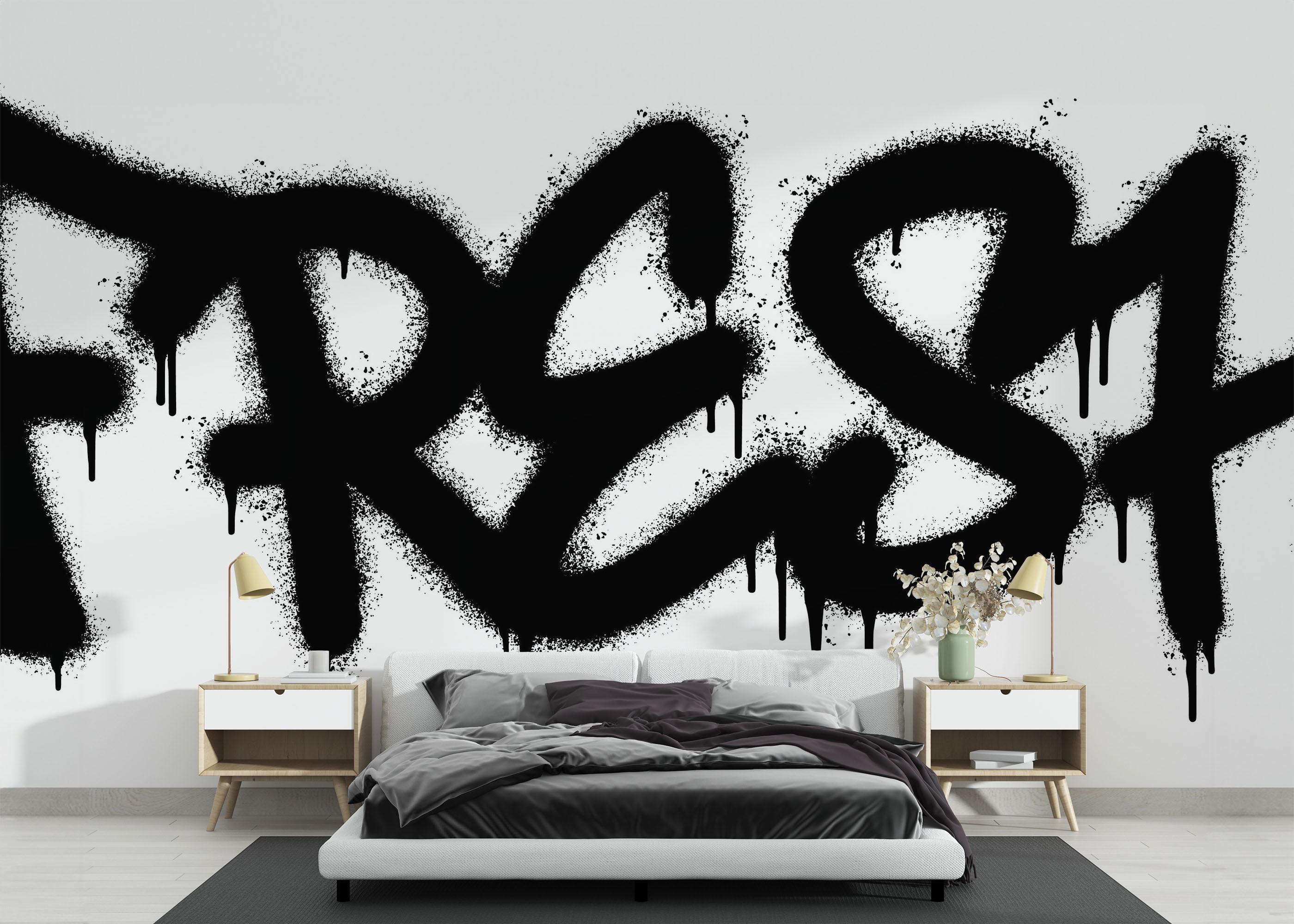 Fototapeta Fresh Graffiti Spray mockup 3