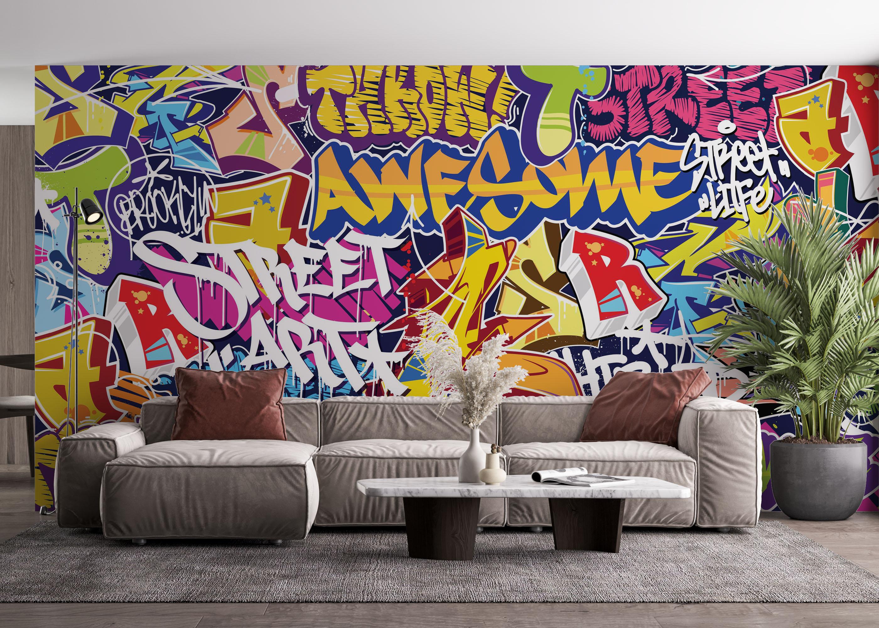Fototapeta Awesome Graffiti mockup 4