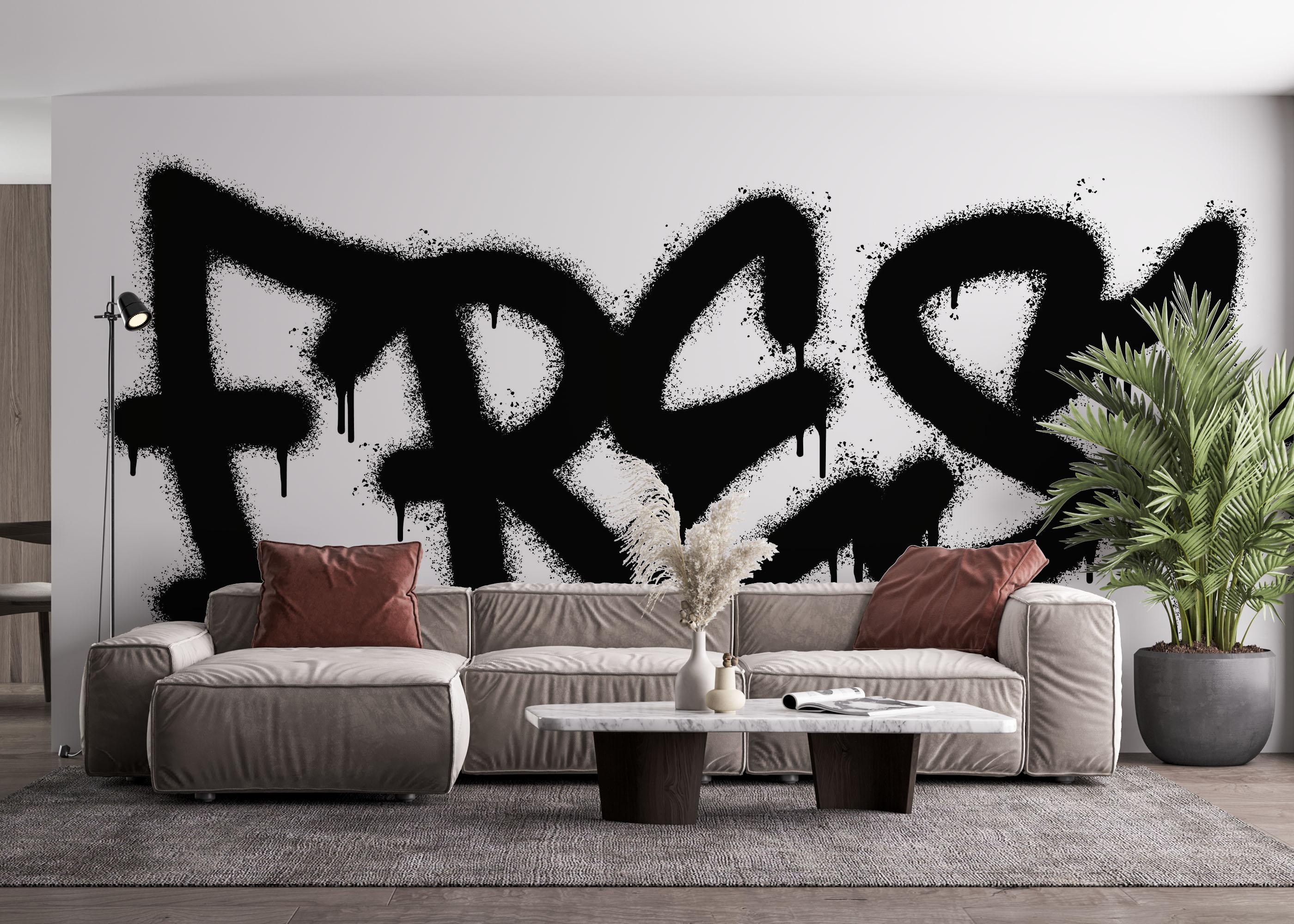 Fototapeta Fresh Graffiti Spray mockup 4