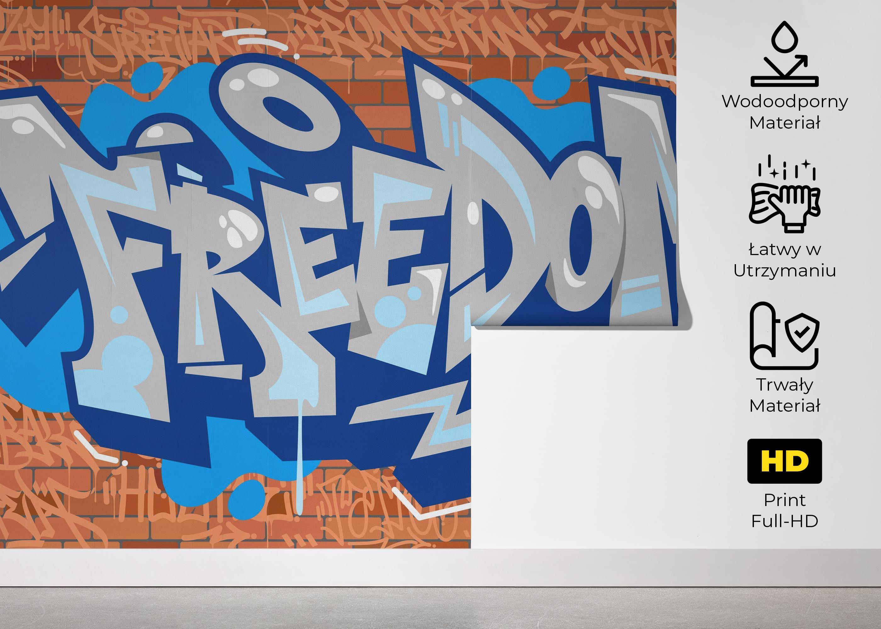 Fototapeta Freedom Graffiti mockup 5