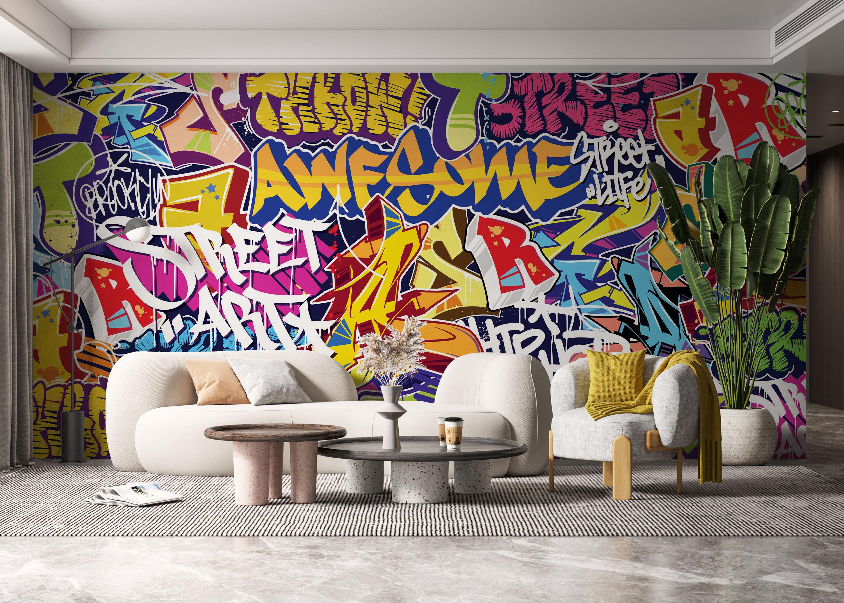 Fototapeta Awesome Graffiti mockup 6