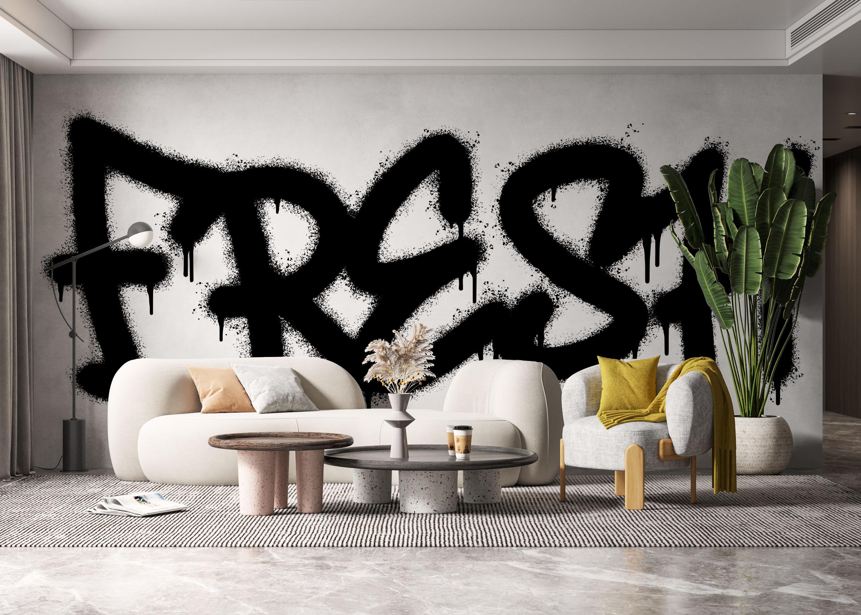 Fototapeta Fresh Graffiti Spray mockup 6