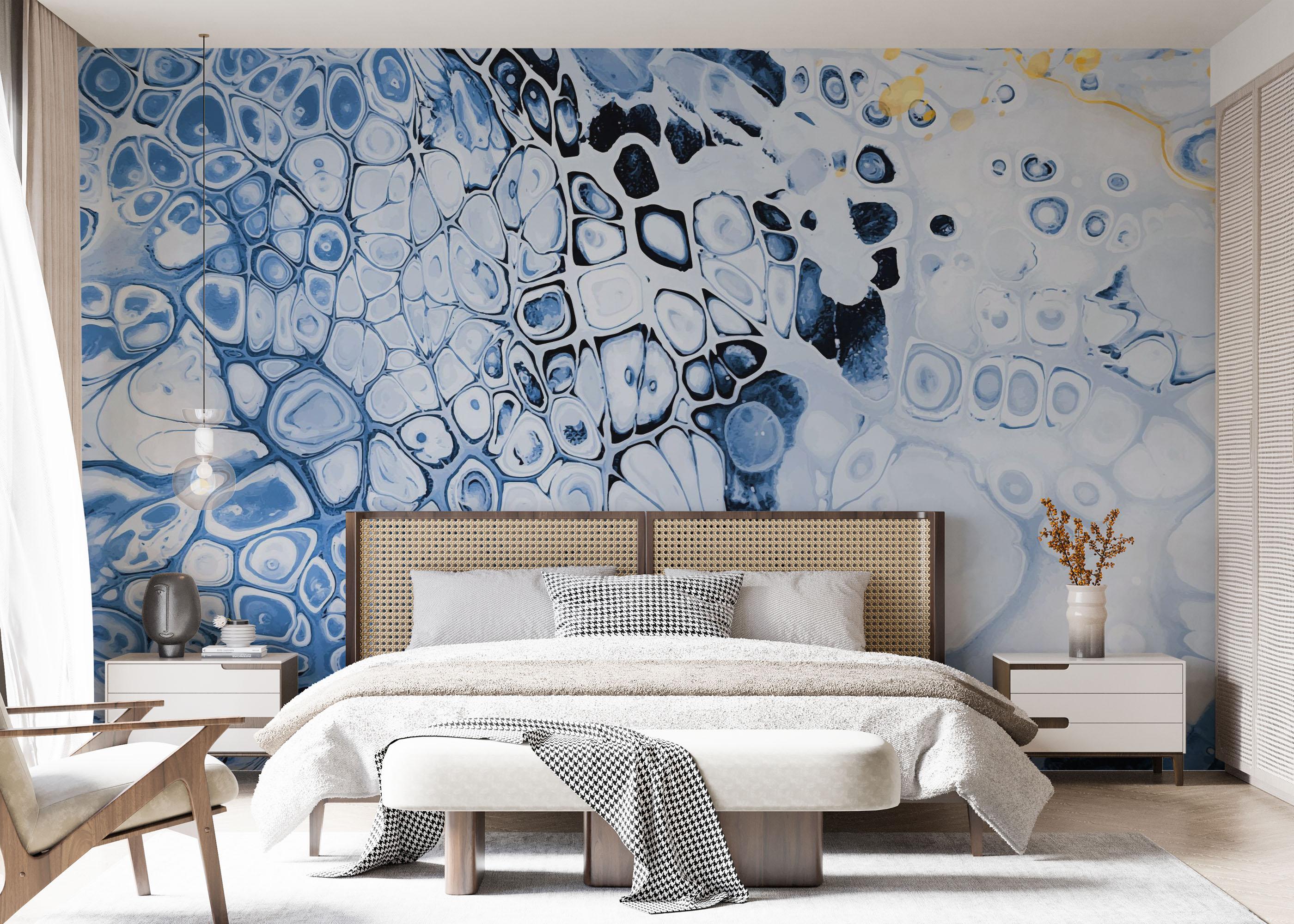 Fototapeta Blue Oil Marble mockup 7