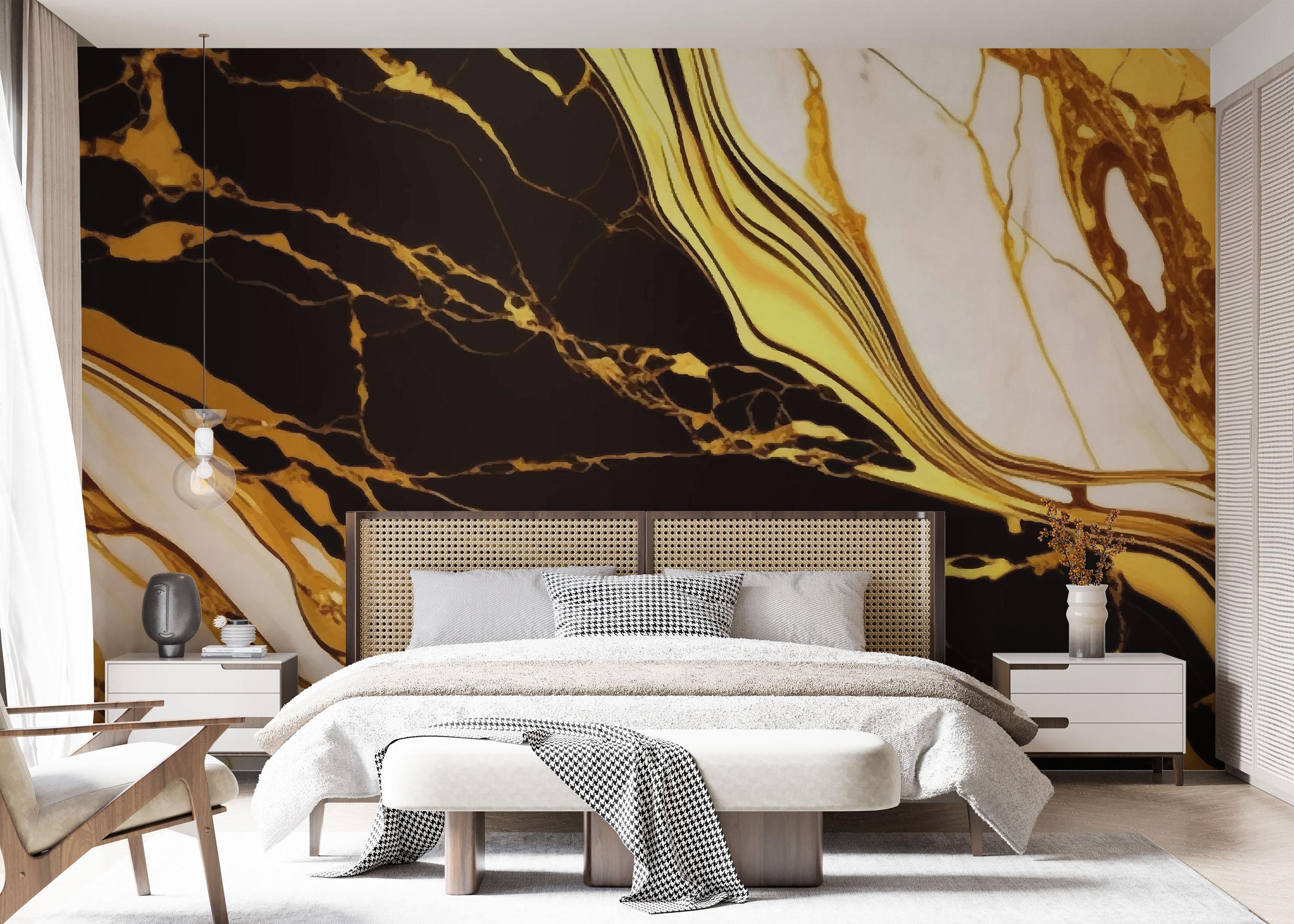 Fototapeta Gold Black Marble mockup 7