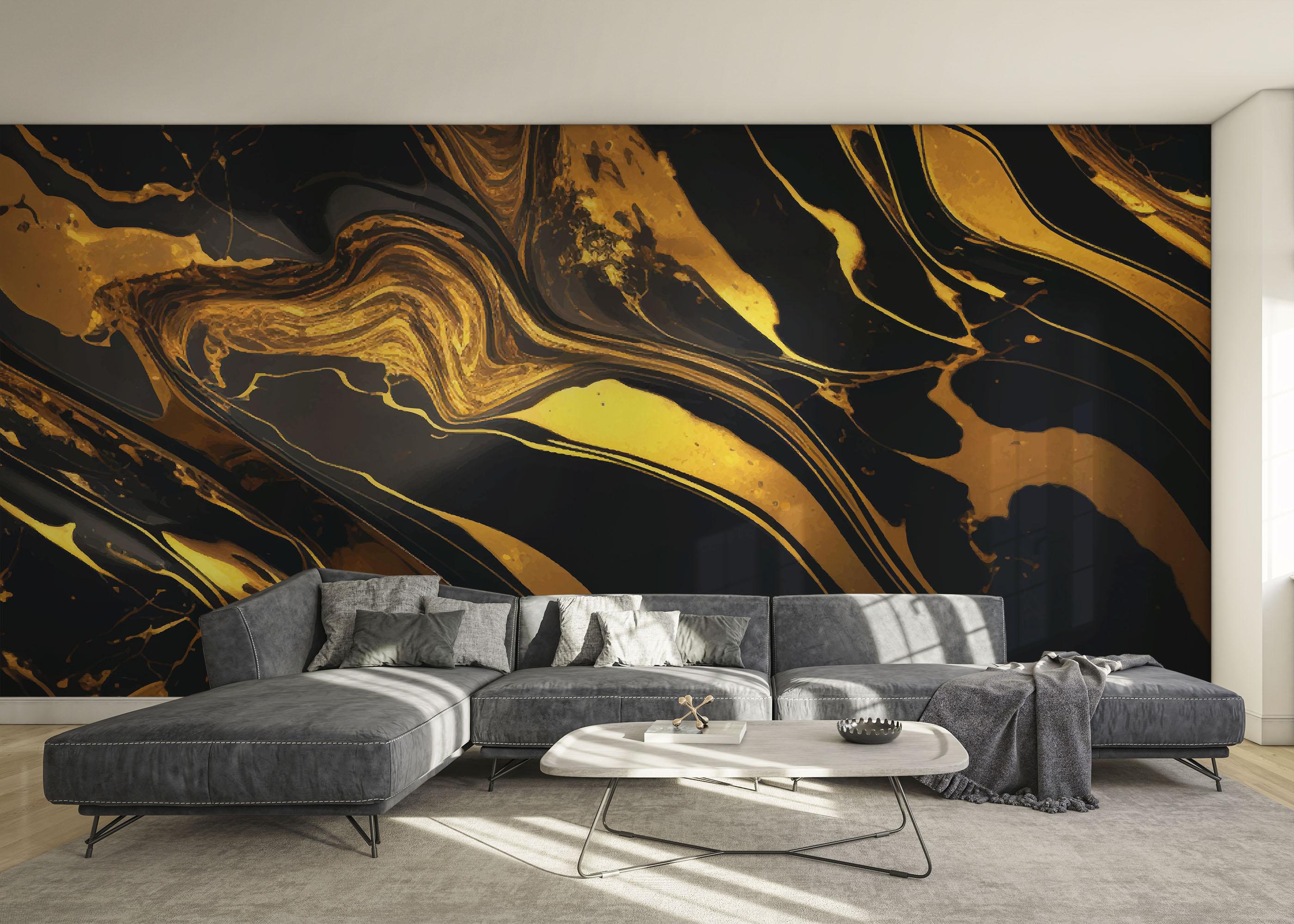 Fototapeta Black Gold Marble mockup 0