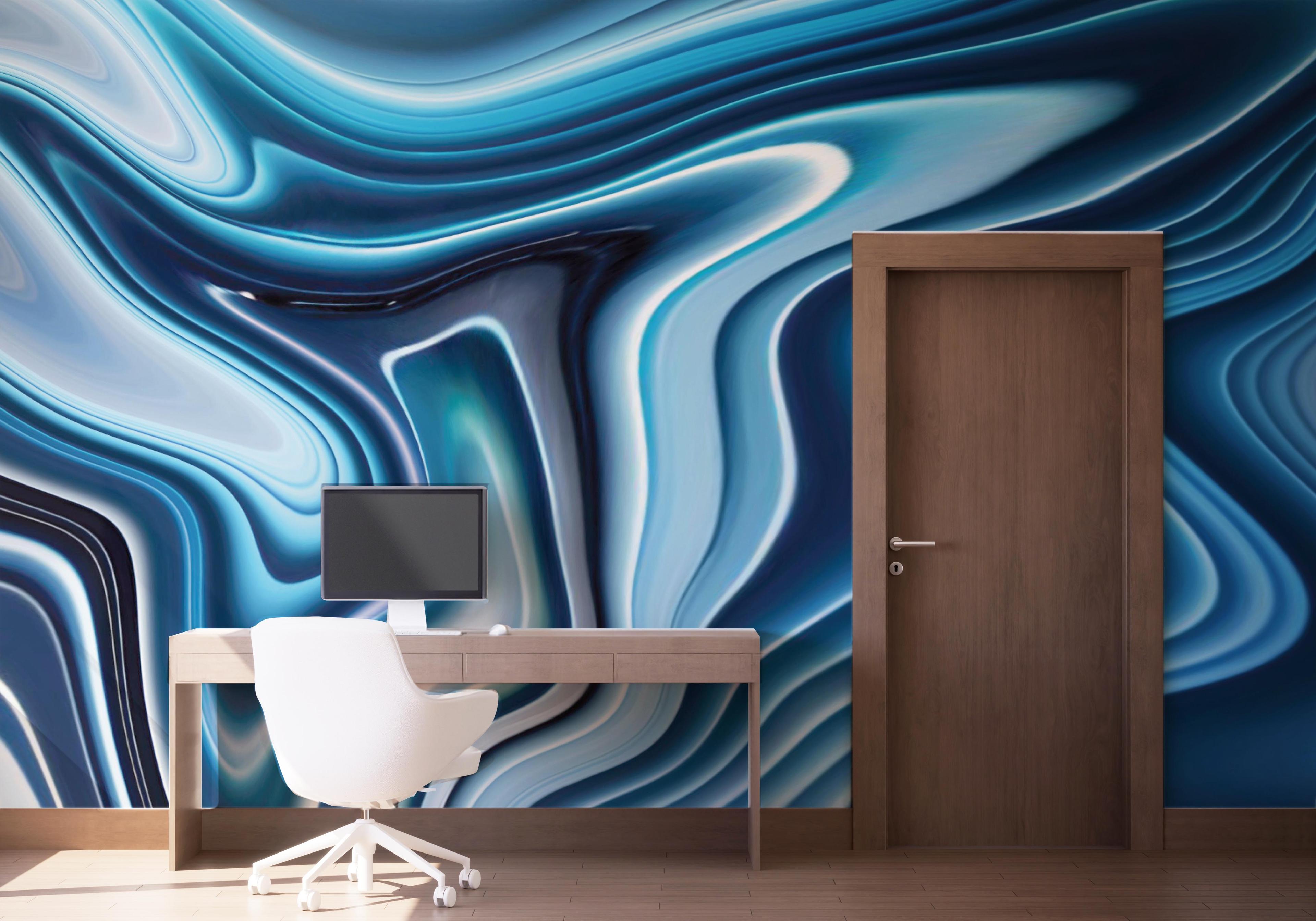 Fototapeta Blue 3d Marble mockup 1