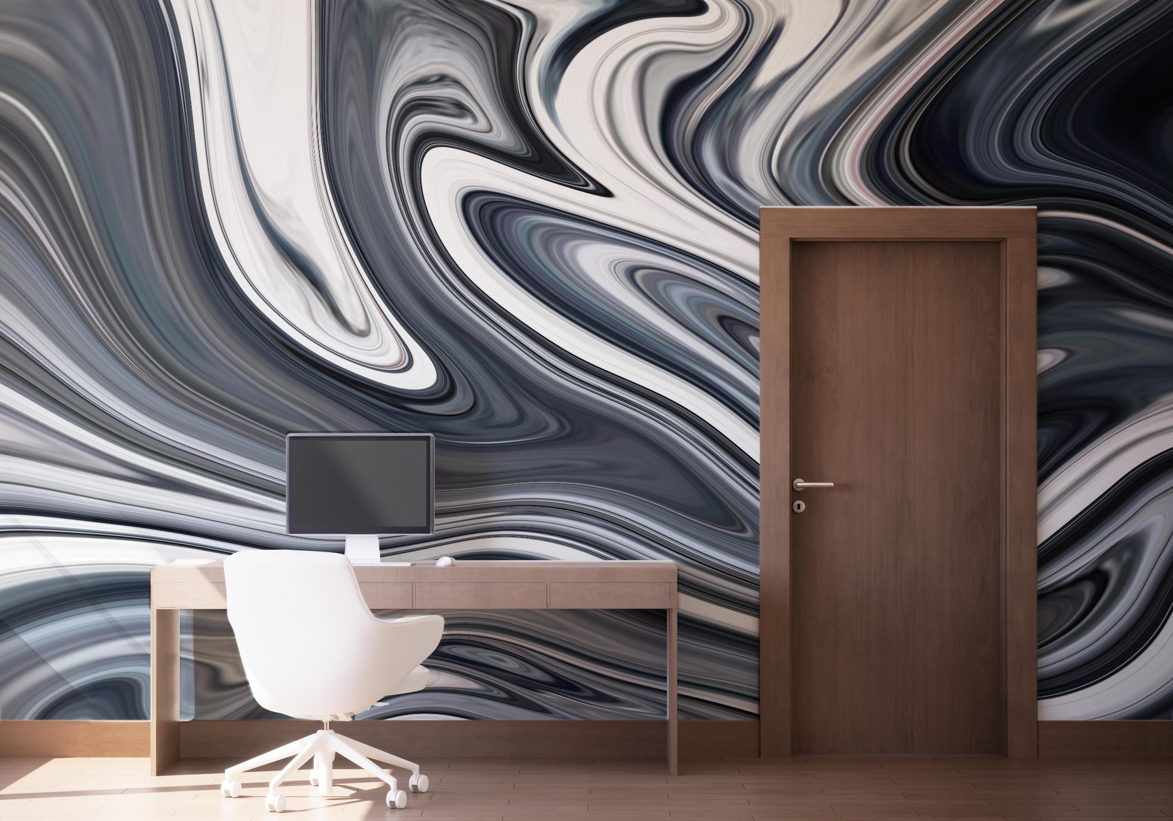 Fototapeta Blue Grey Marble mockup 1