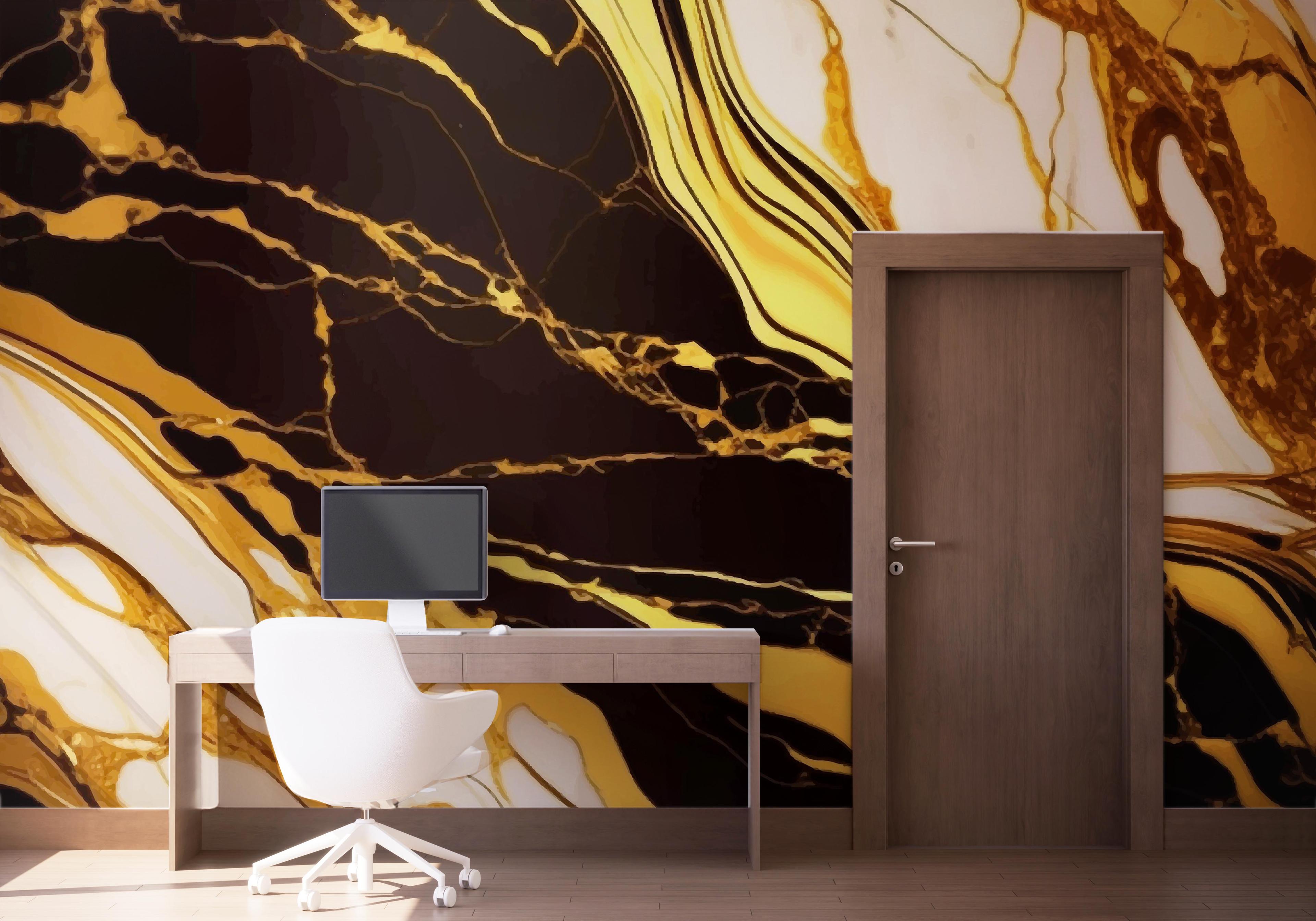 Fototapeta Gold Black Marble mockup 1