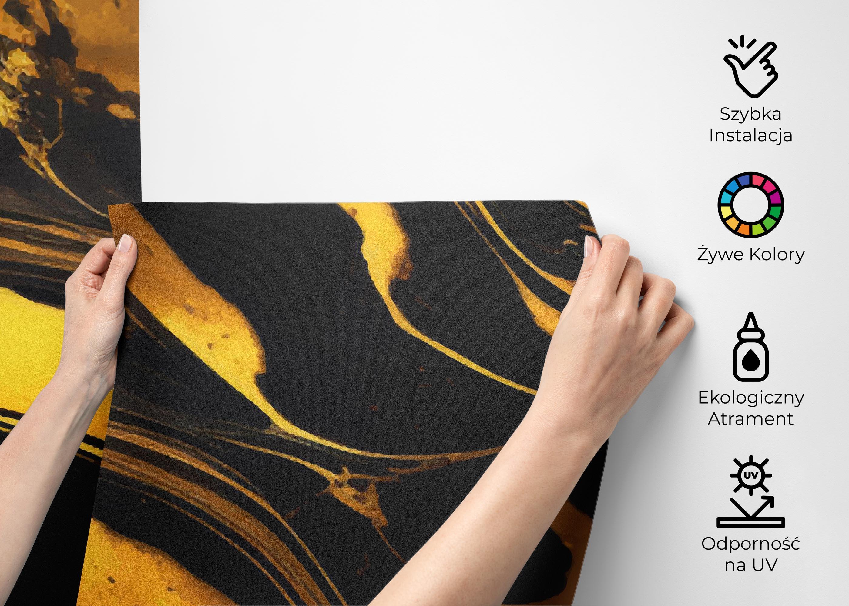Fototapeta Black Gold Marble mockup 2