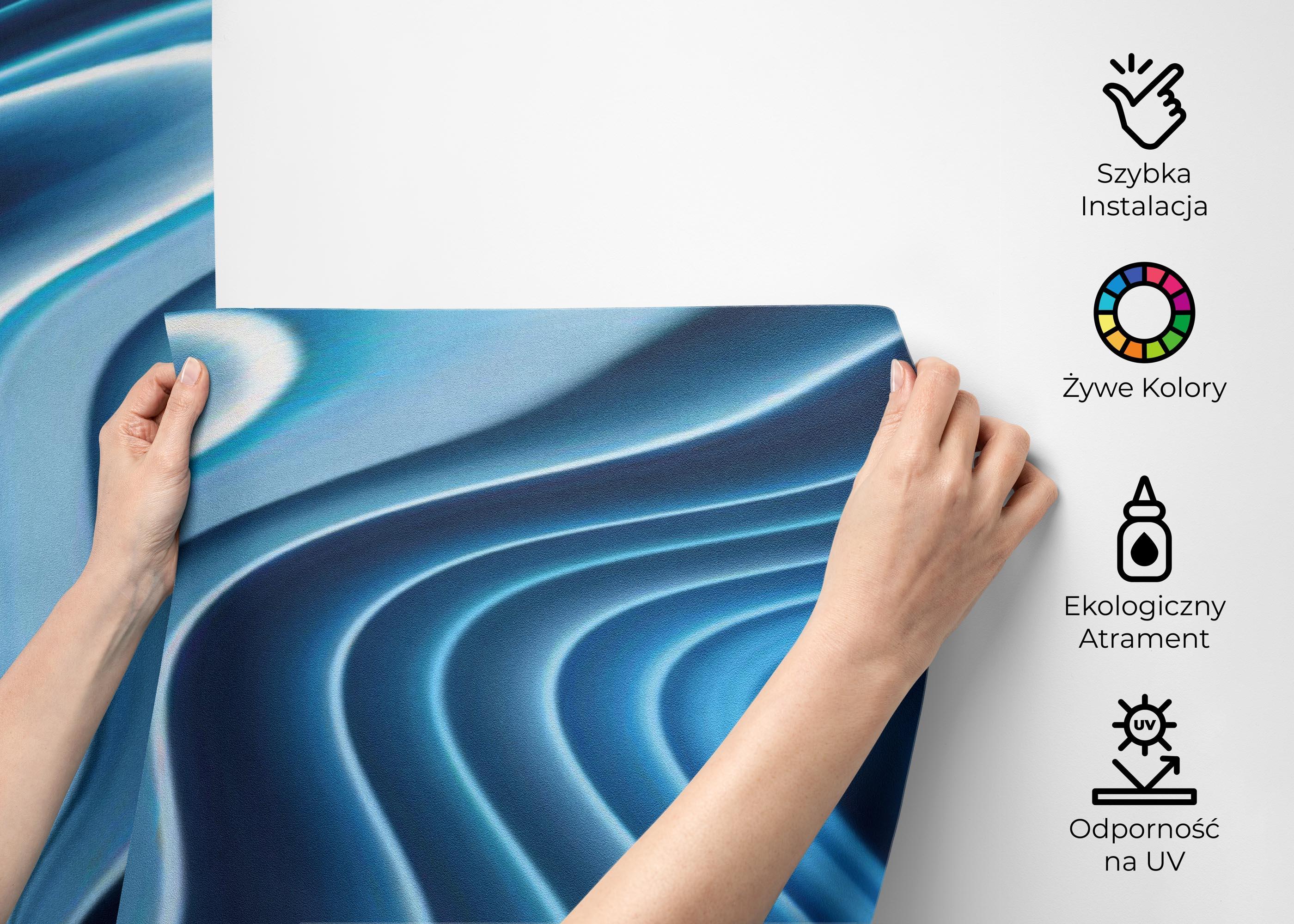 Fototapeta Blue 3d Marble mockup 2