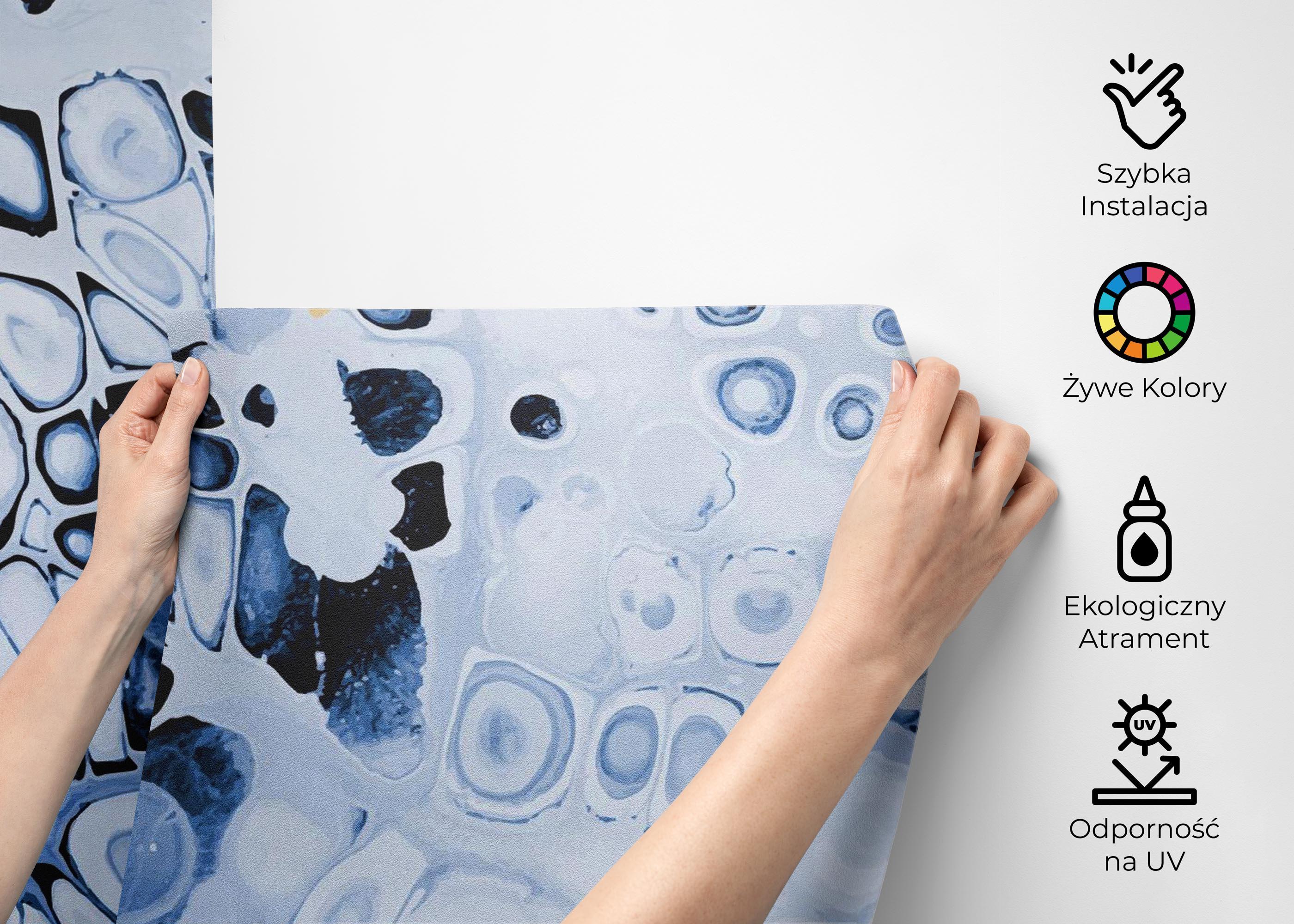 Fototapeta Blue Oil Marble mockup 2