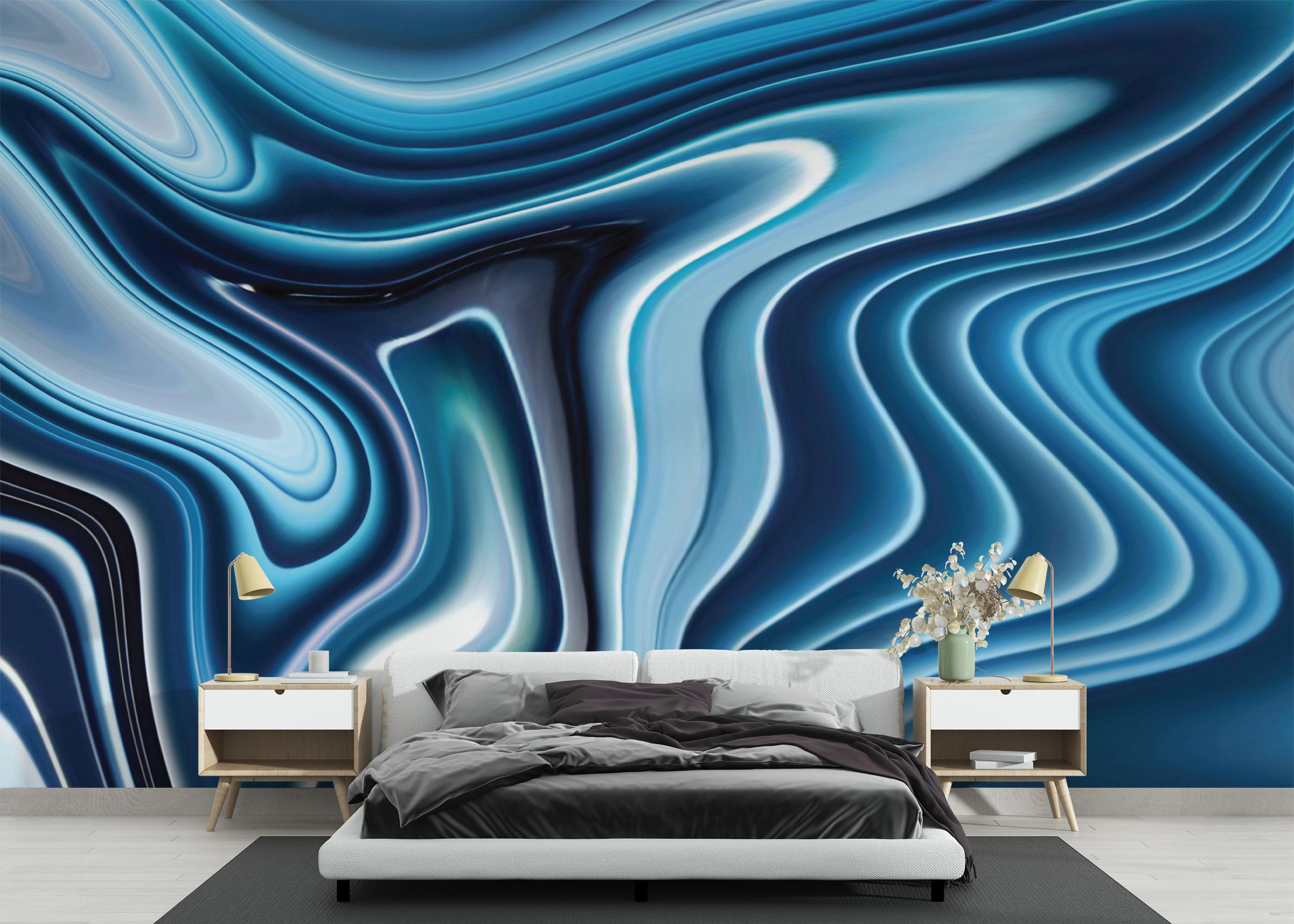 Fototapeta Blue 3d Marble mockup 3