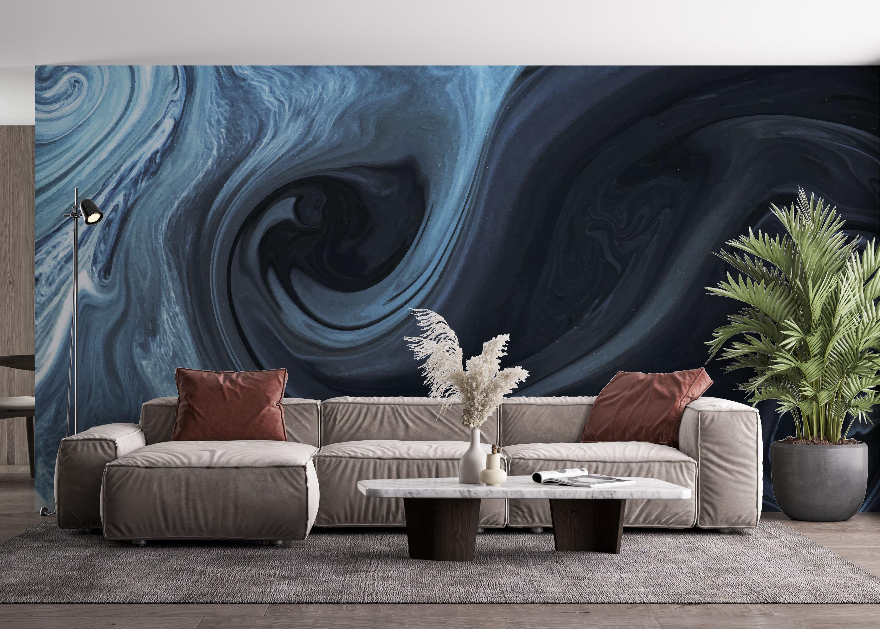 Fototapeta Cool Blue Marble mockup 4