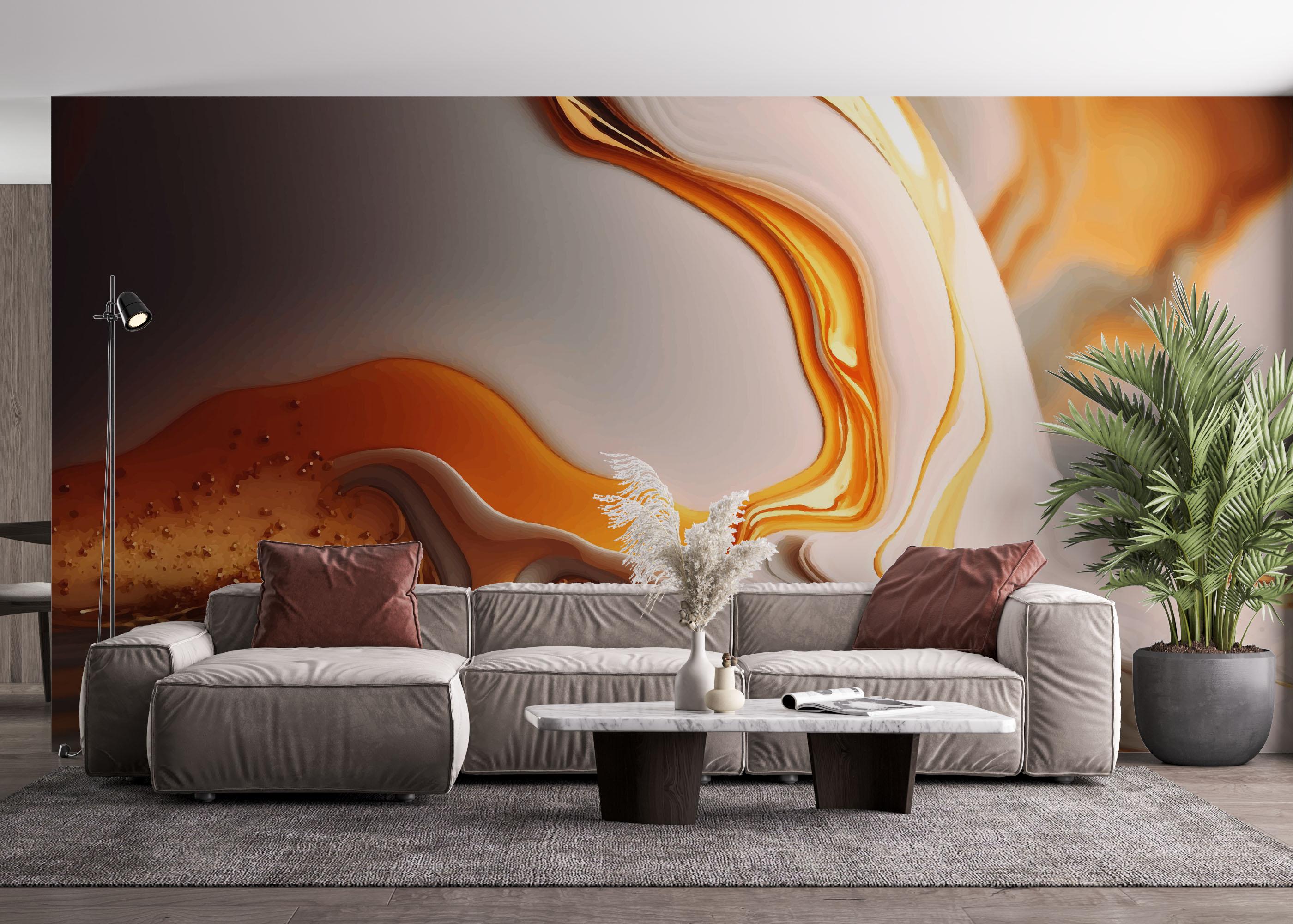 Fototapeta Falling White Marble mockup 4