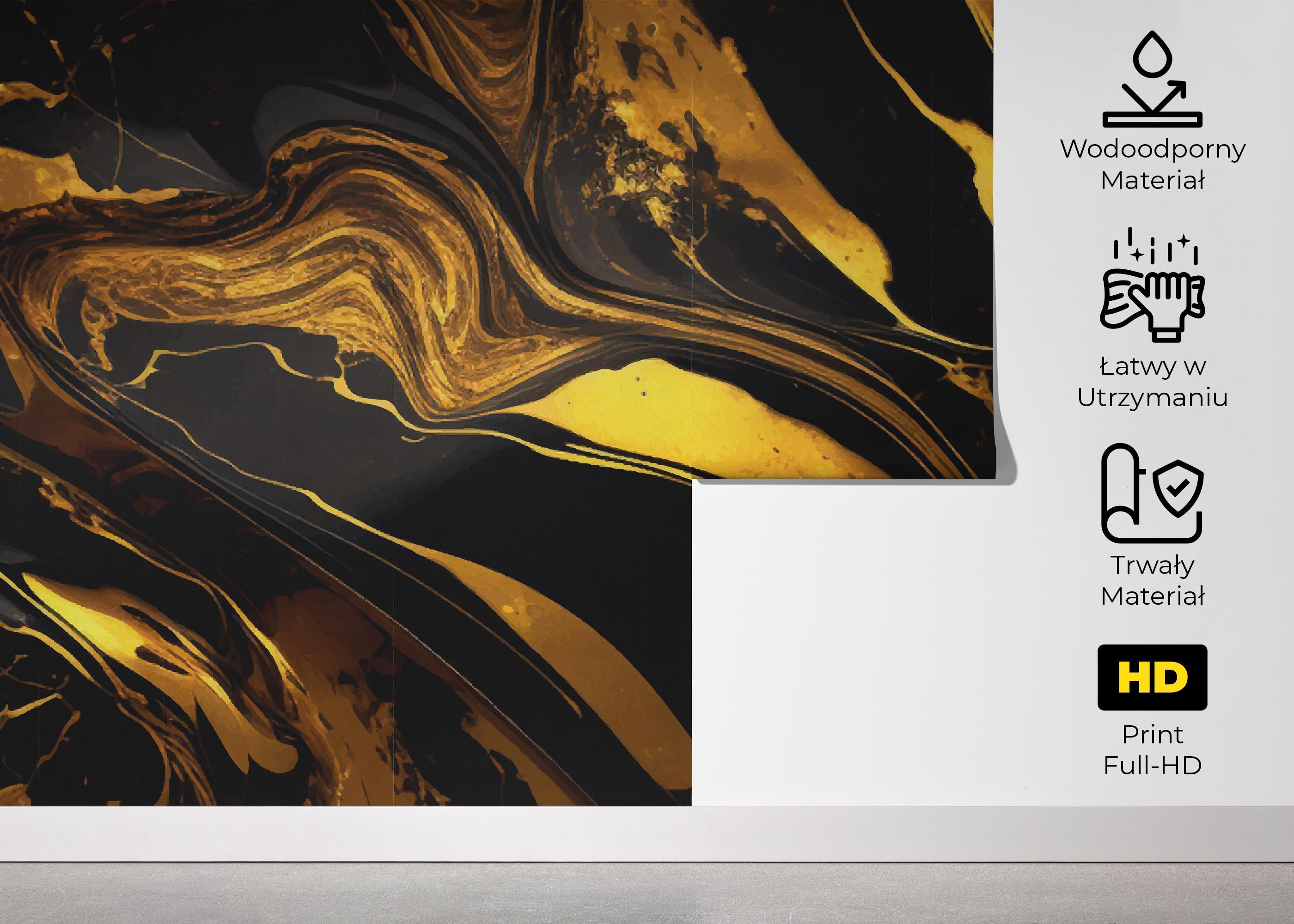 Fototapeta Black Gold Marble mockup 5