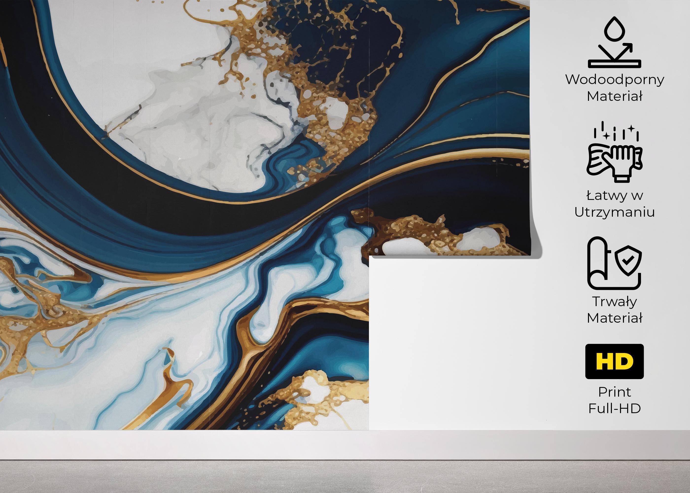 Fototapeta Black Liquid Marble mockup 5