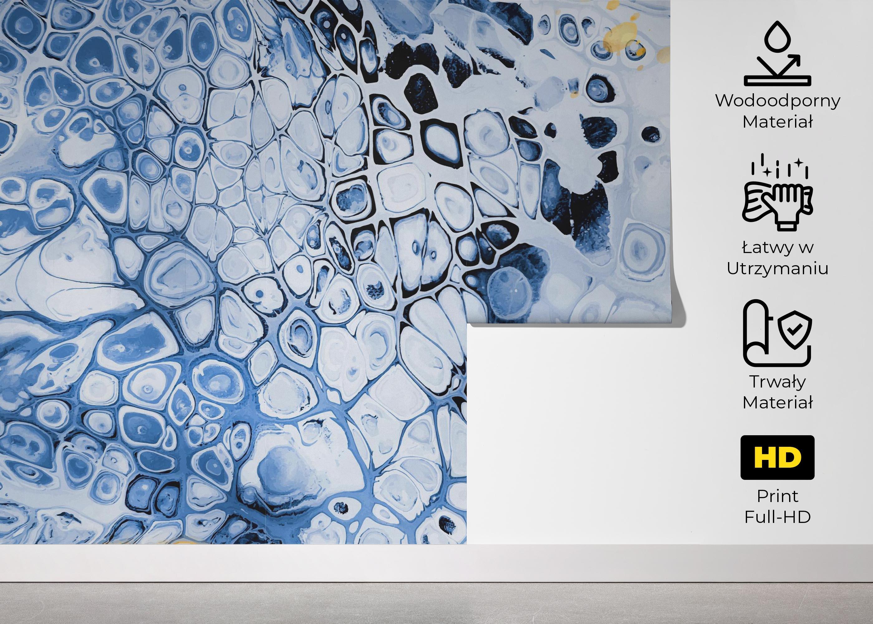 Fototapeta Blue Oil Marble mockup 5
