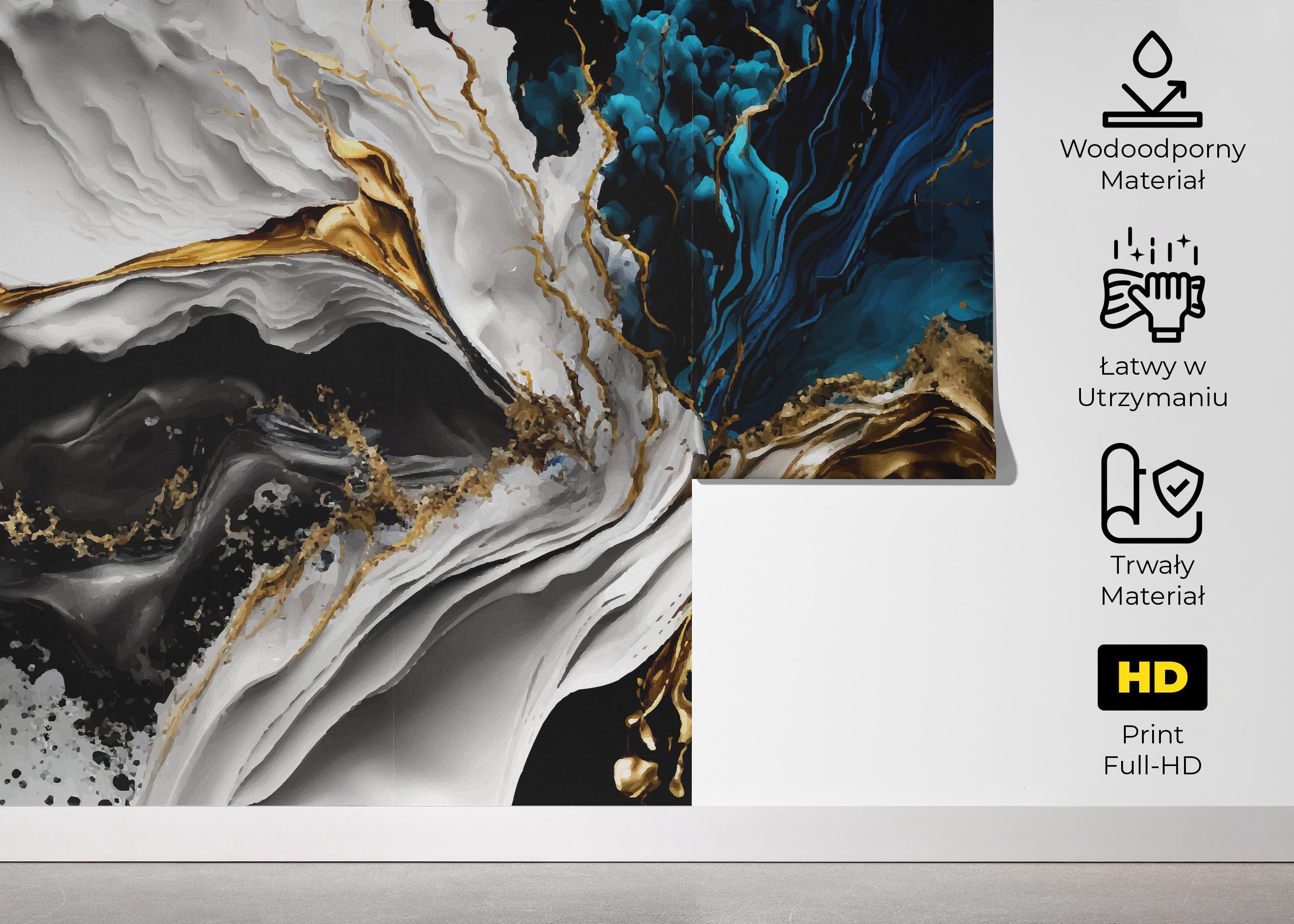 Fototapeta Blue Splash Marble mockup 5