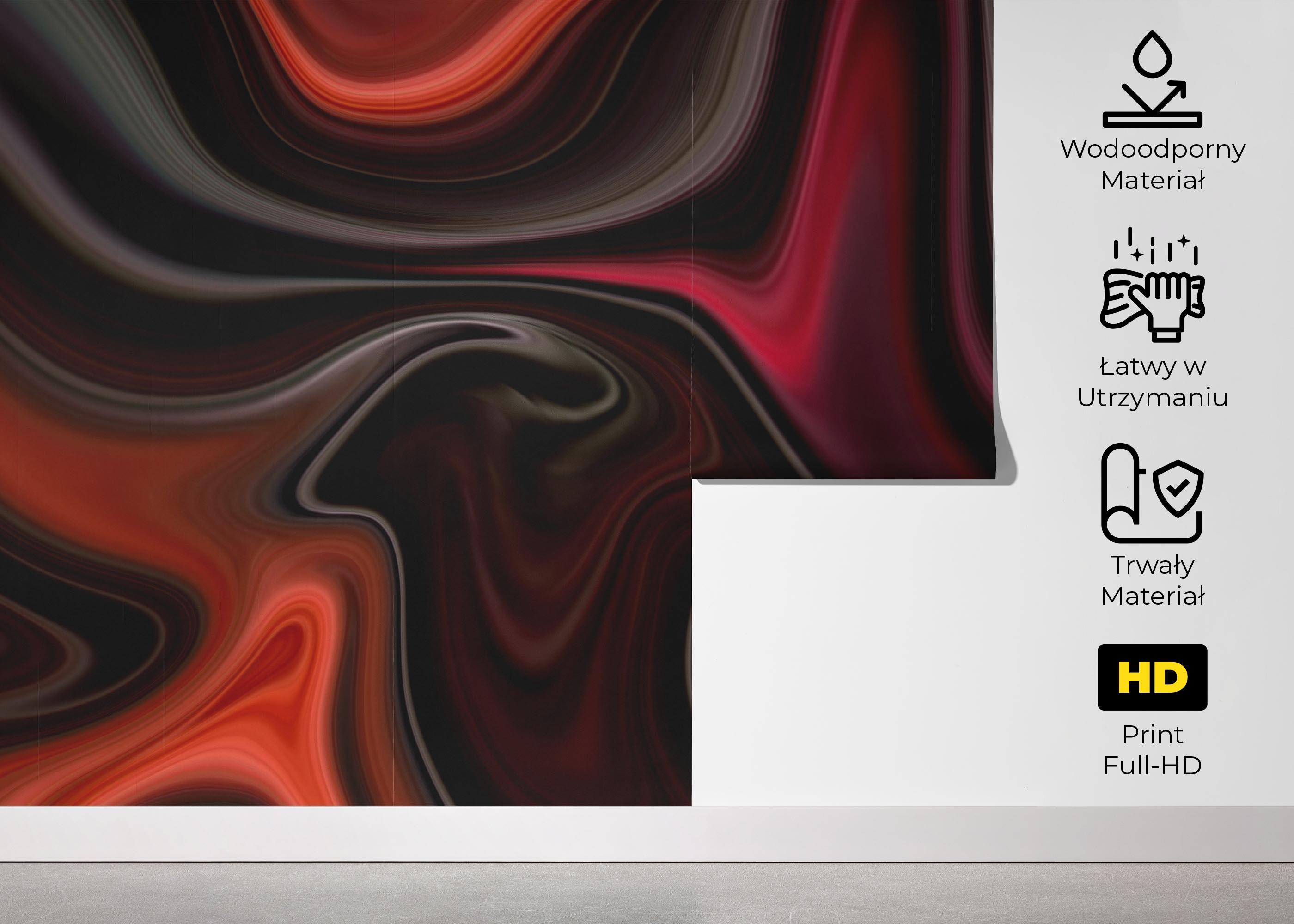 Fototapeta Burgundy Marble Art mockup 5