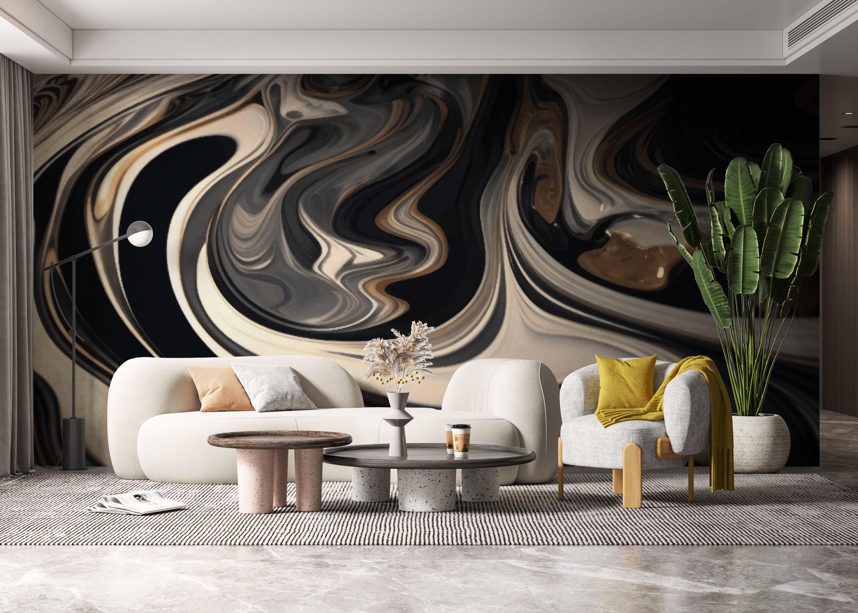 Fototapeta Cream Brown Marble mockup 6