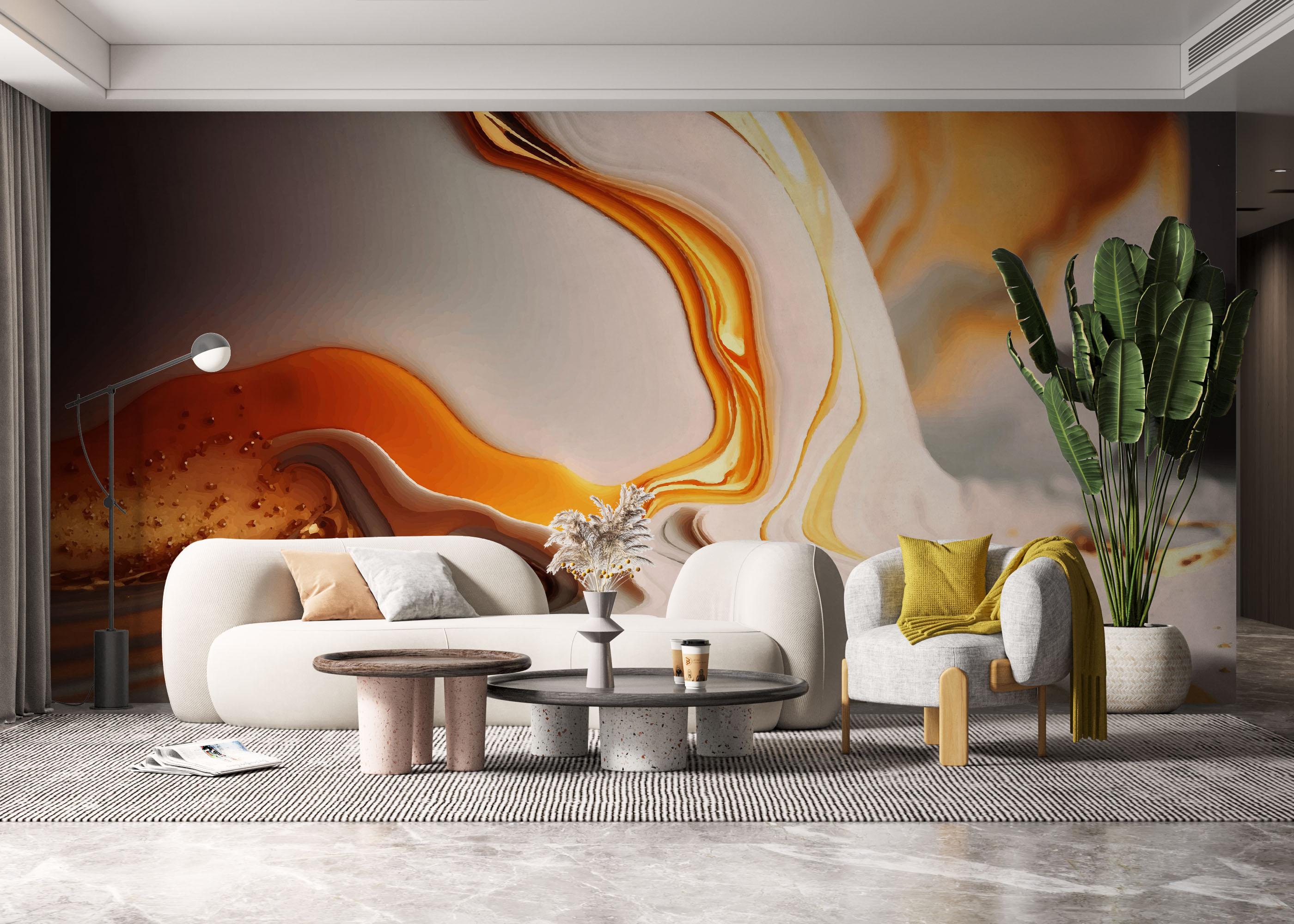 Fototapeta Falling White Marble mockup 6