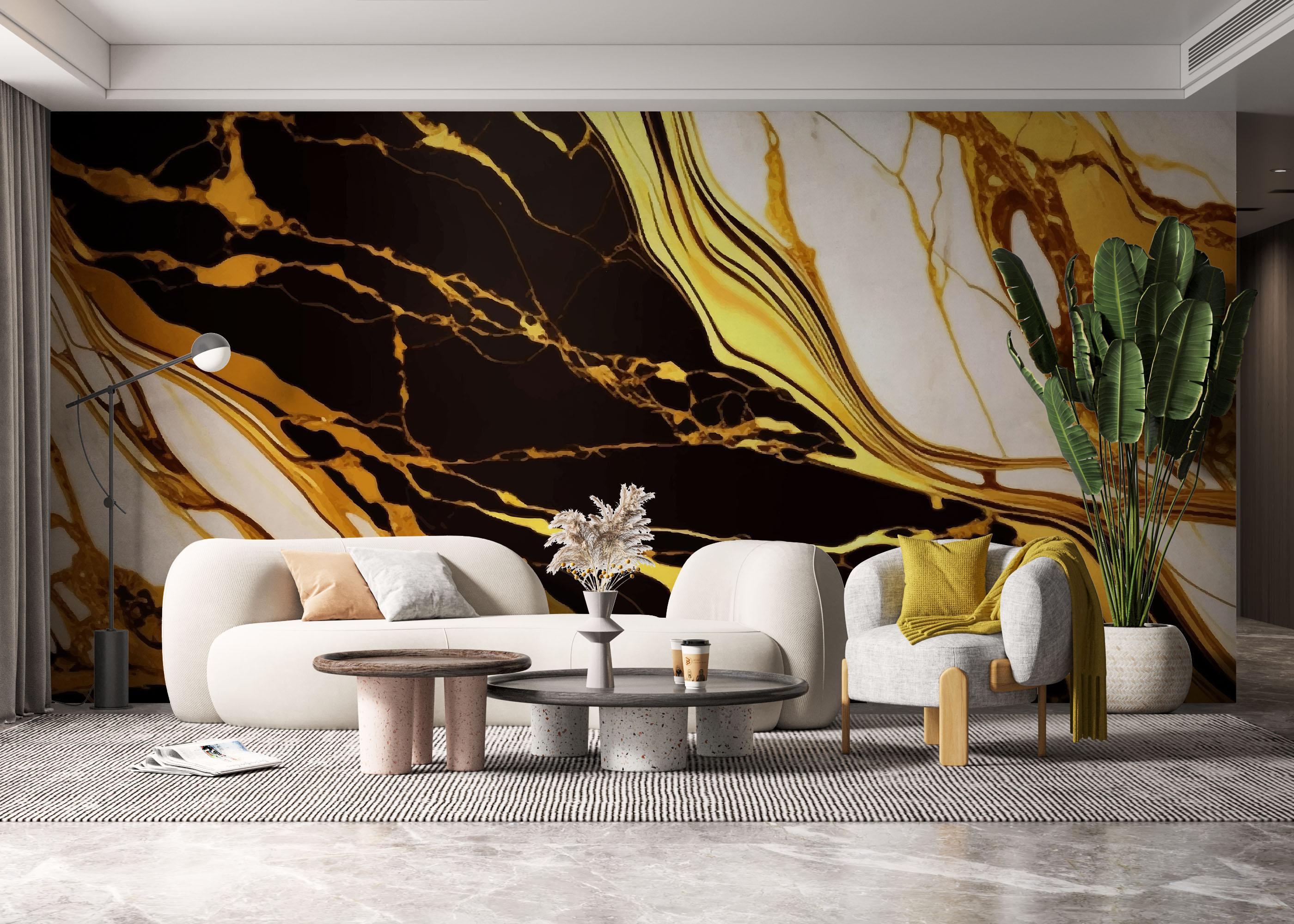 Fototapeta Gold Black Marble mockup 6