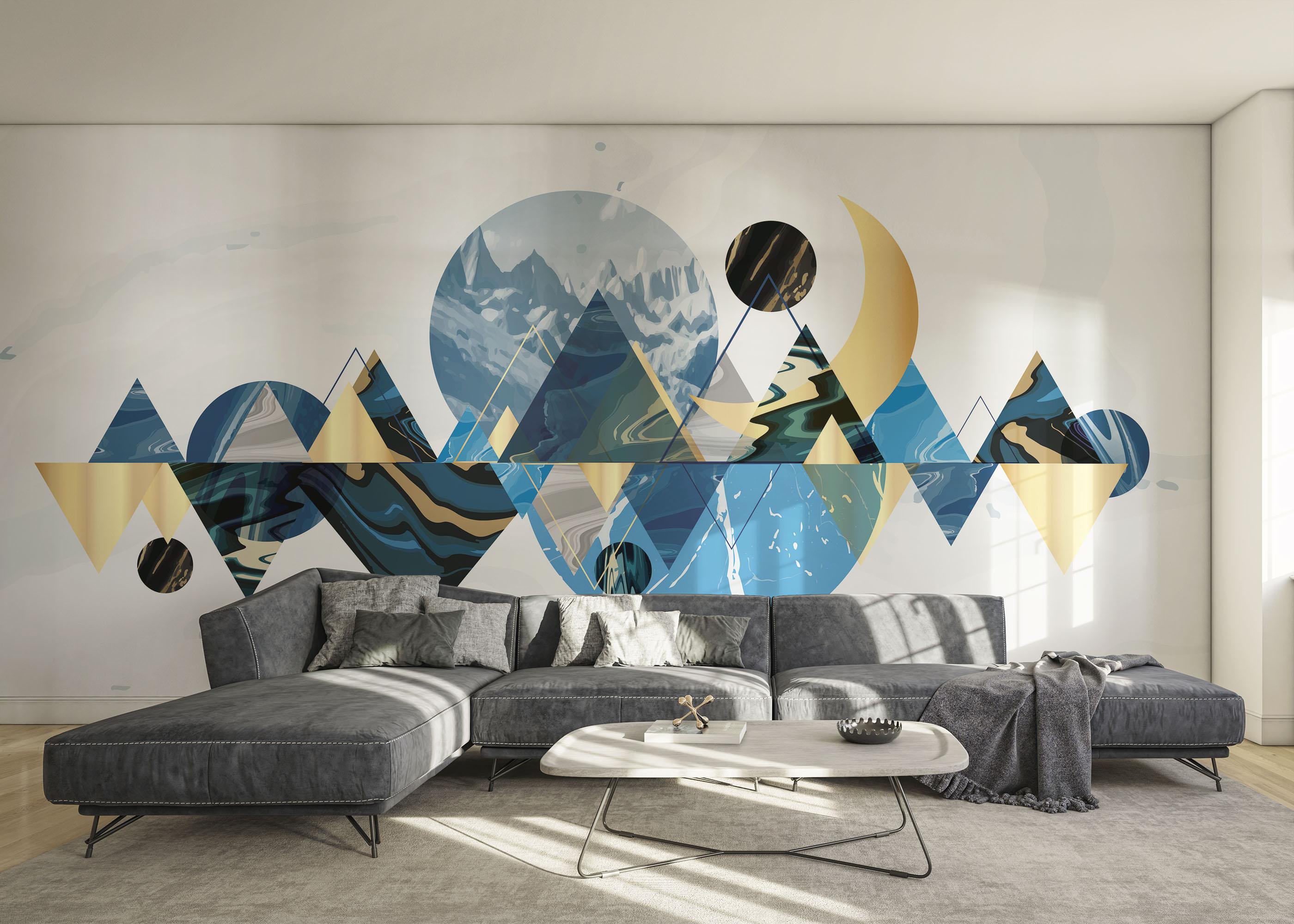 Fototapeta Gold Geometric Pattern mockup 0