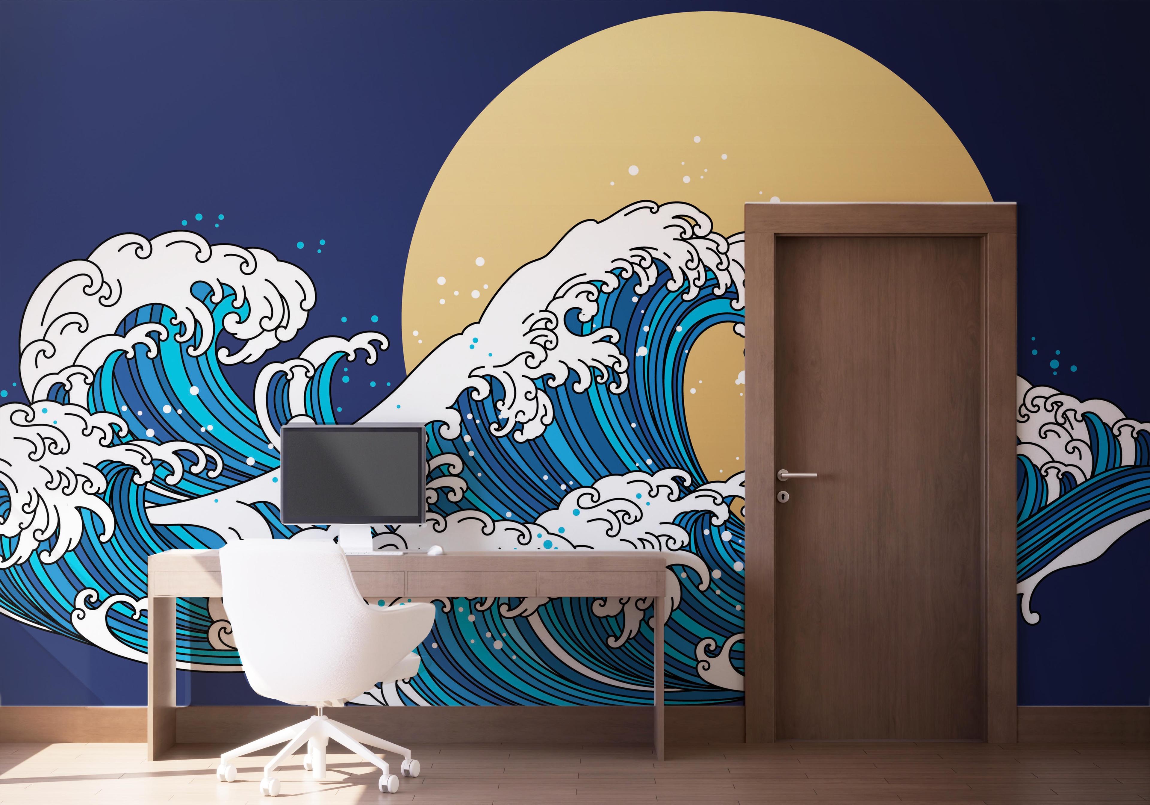 Fototapeta Asiatic Waves mockup 1