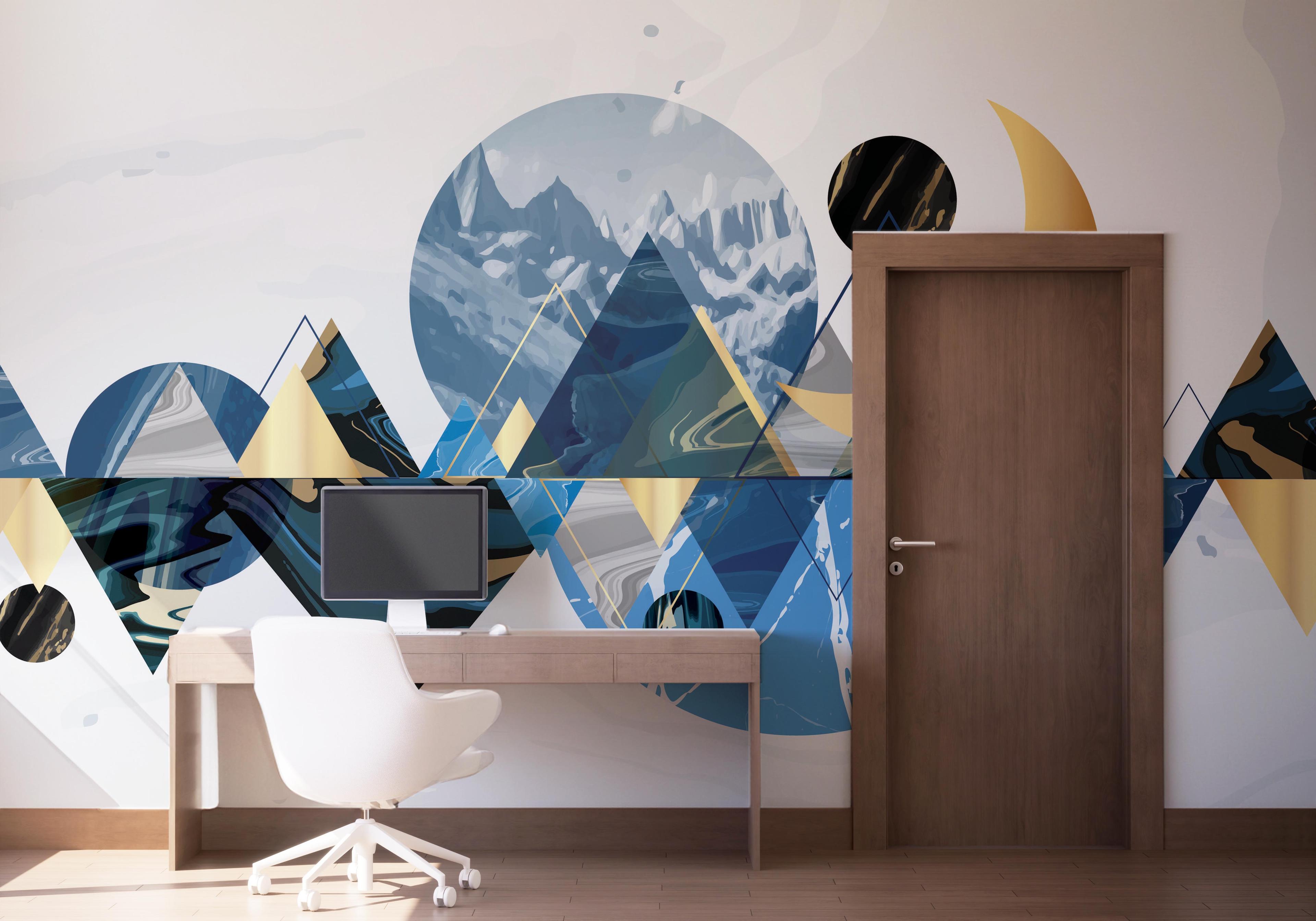 Fototapeta Gold Geometric Pattern mockup 1