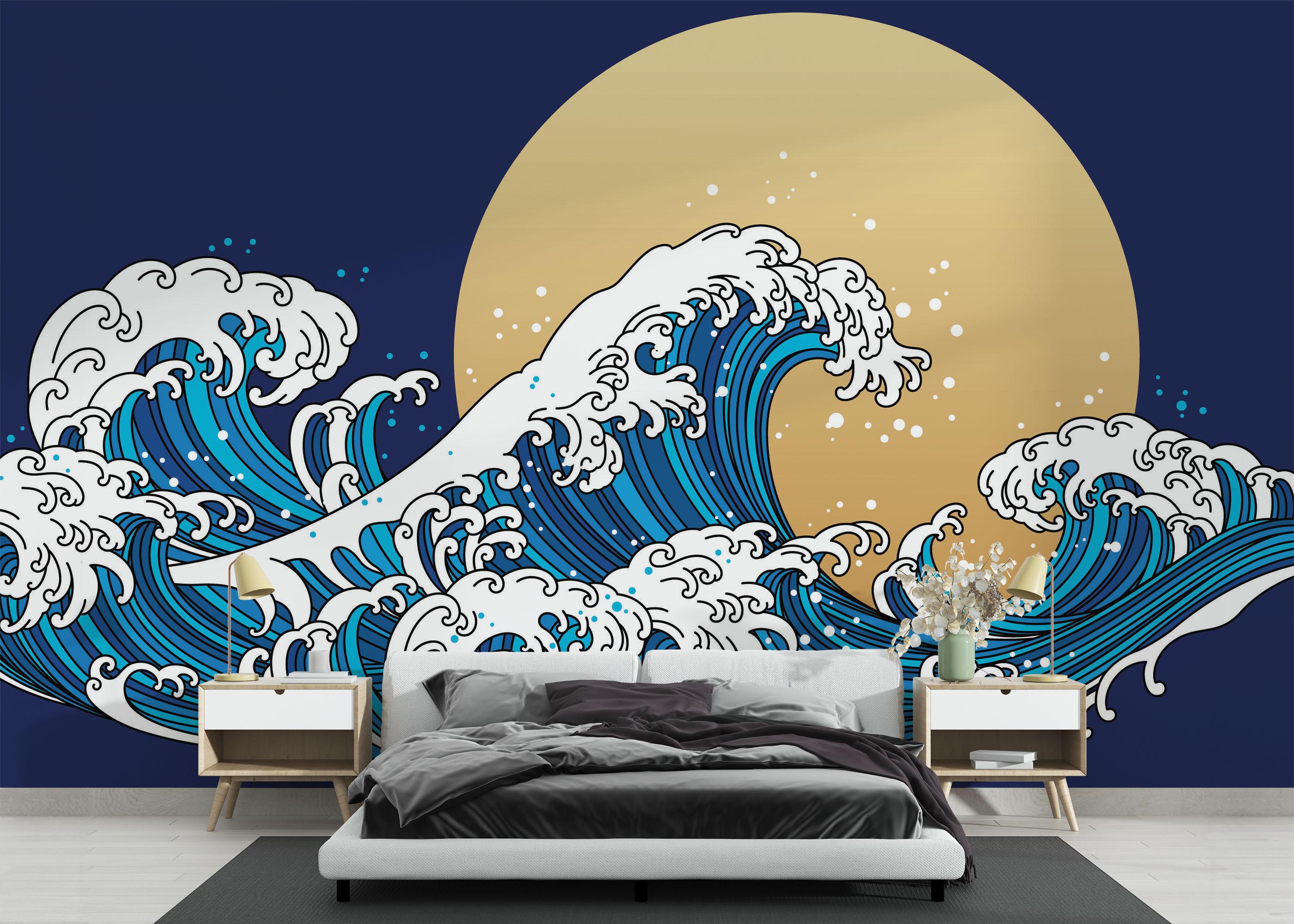 Fototapeta Asiatic Waves mockup 3