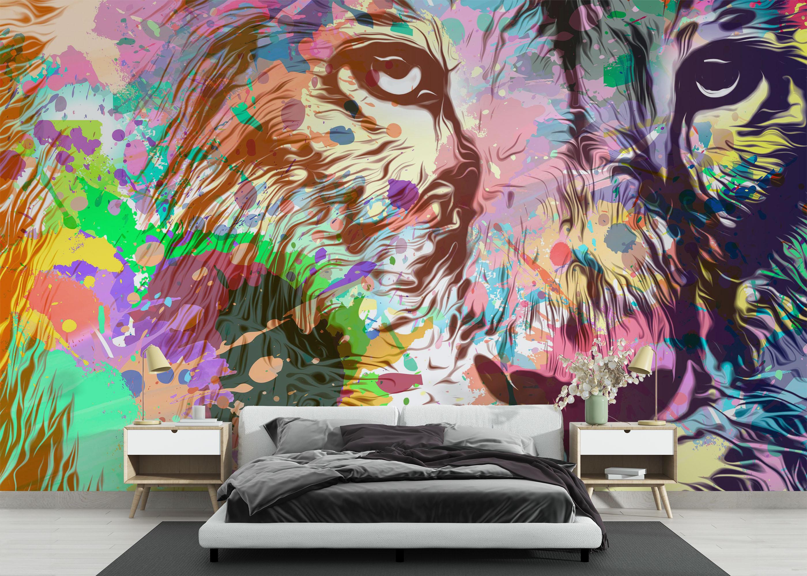 Fototapeta Lion Color Powder mockup 3